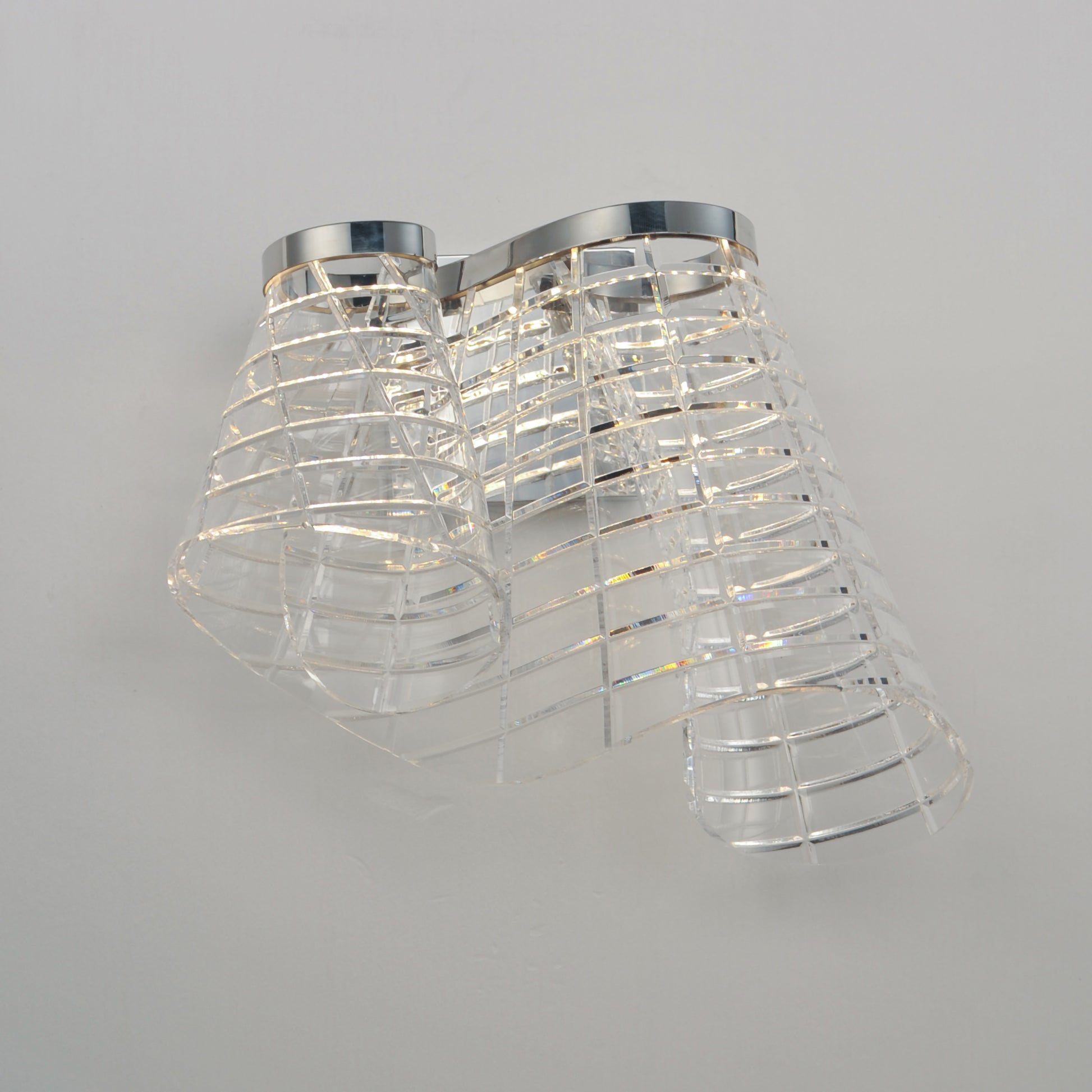 Tartan LED Wall Sconce Polished Chrome by ET2