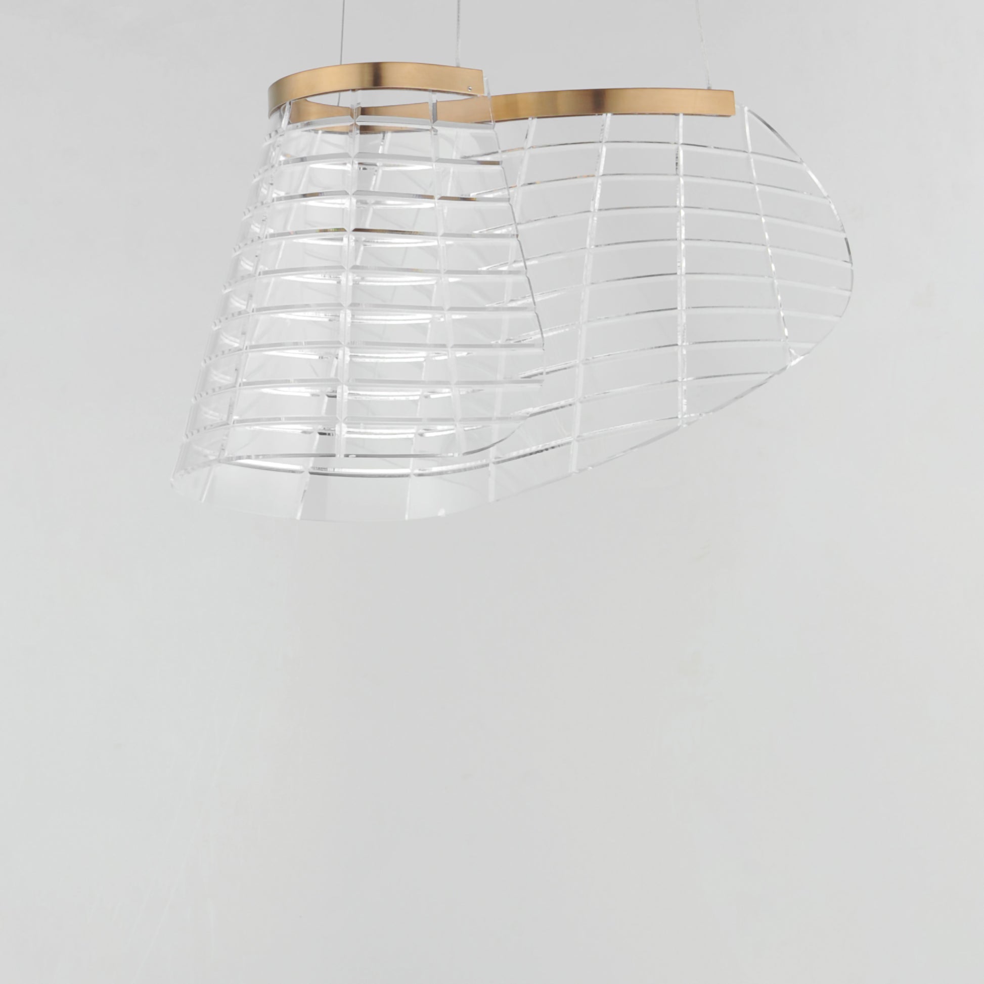 Tartan LED Pendant Brushed Champagne by ET2