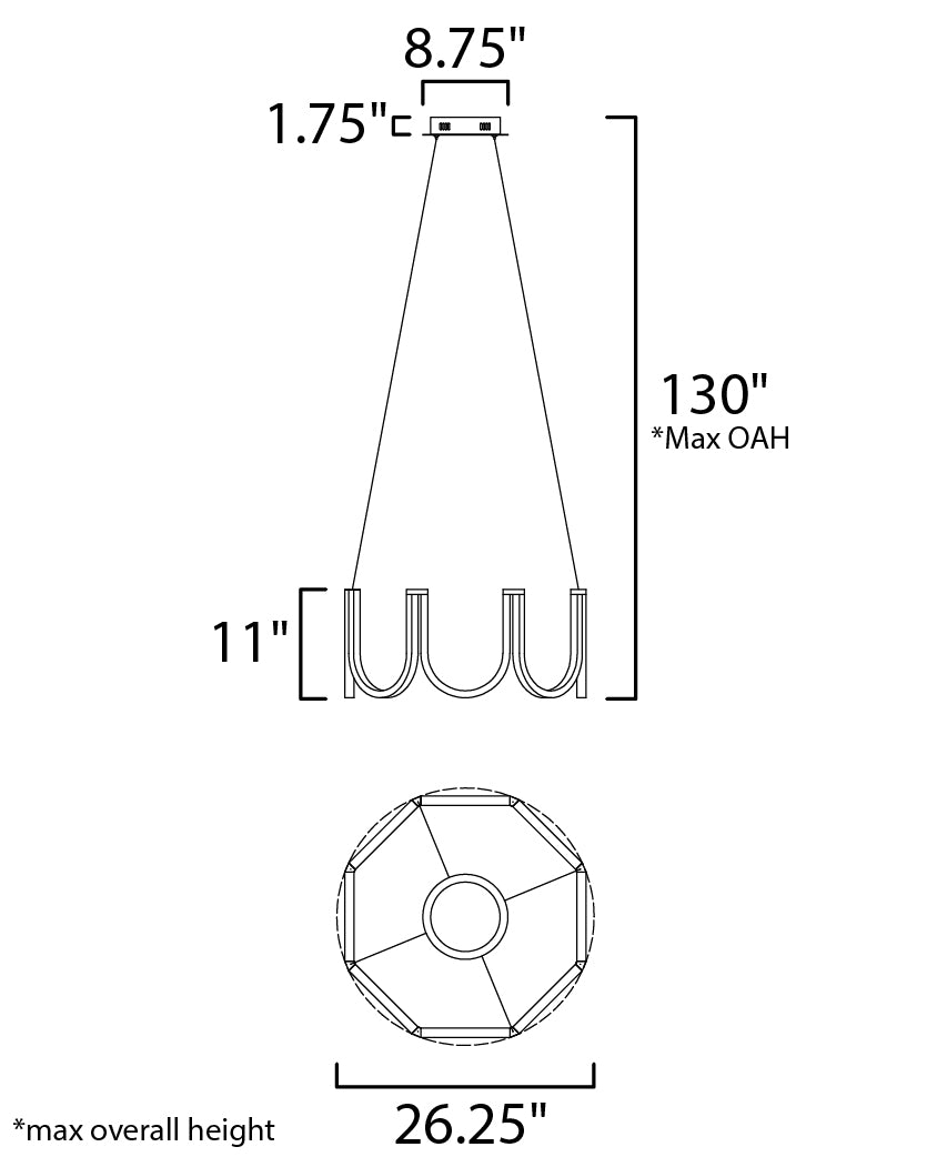 You LED Pendant Brushed Champagne by ET2