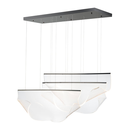 Rinkle 3-Light Linear LED Pendant Brushed Gunmetal by ET2