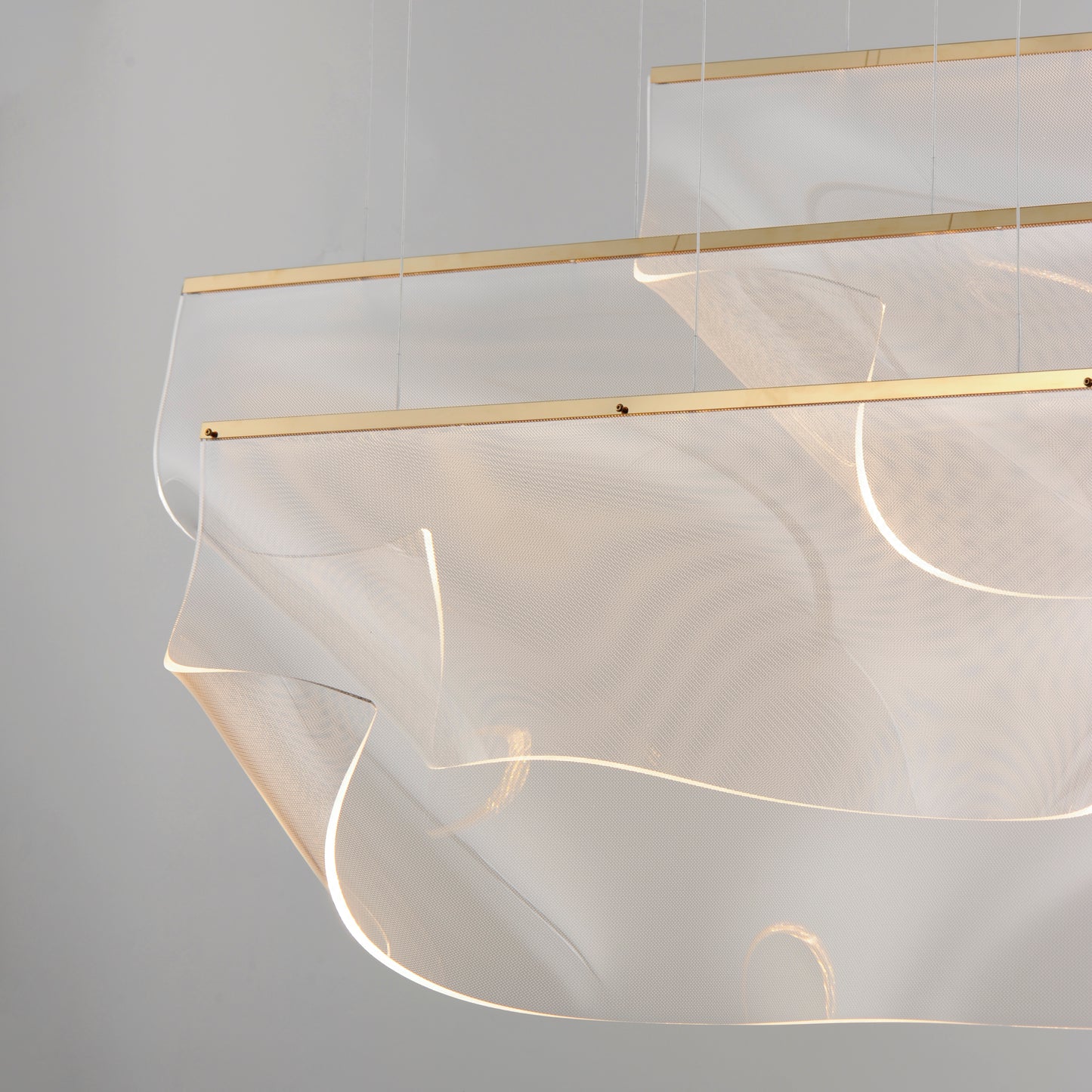 Rinkle 3-Light Linear LED Pendant French Gold by ET2