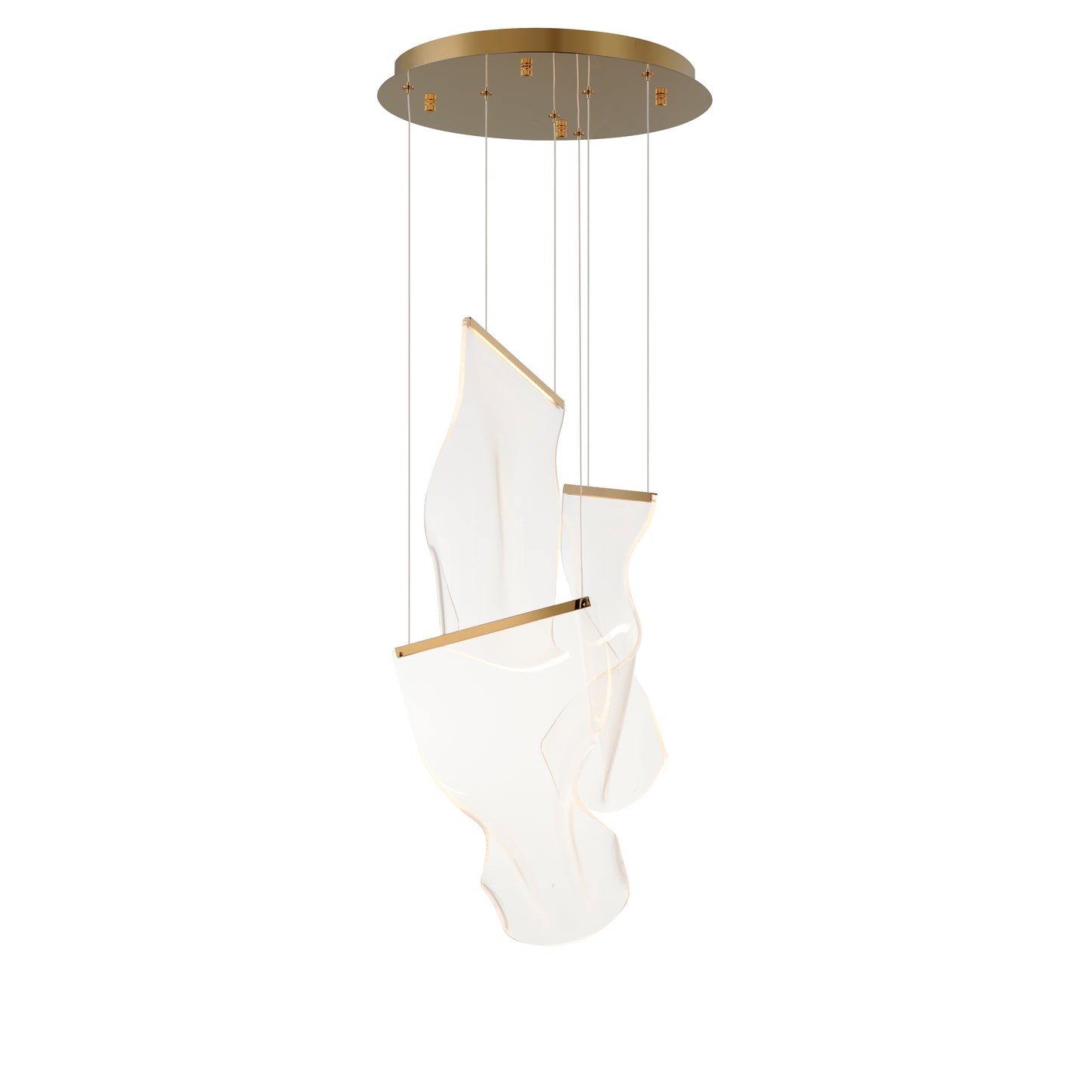 Rinkle 3-Light LED Multi Pendant French Gold by ET2