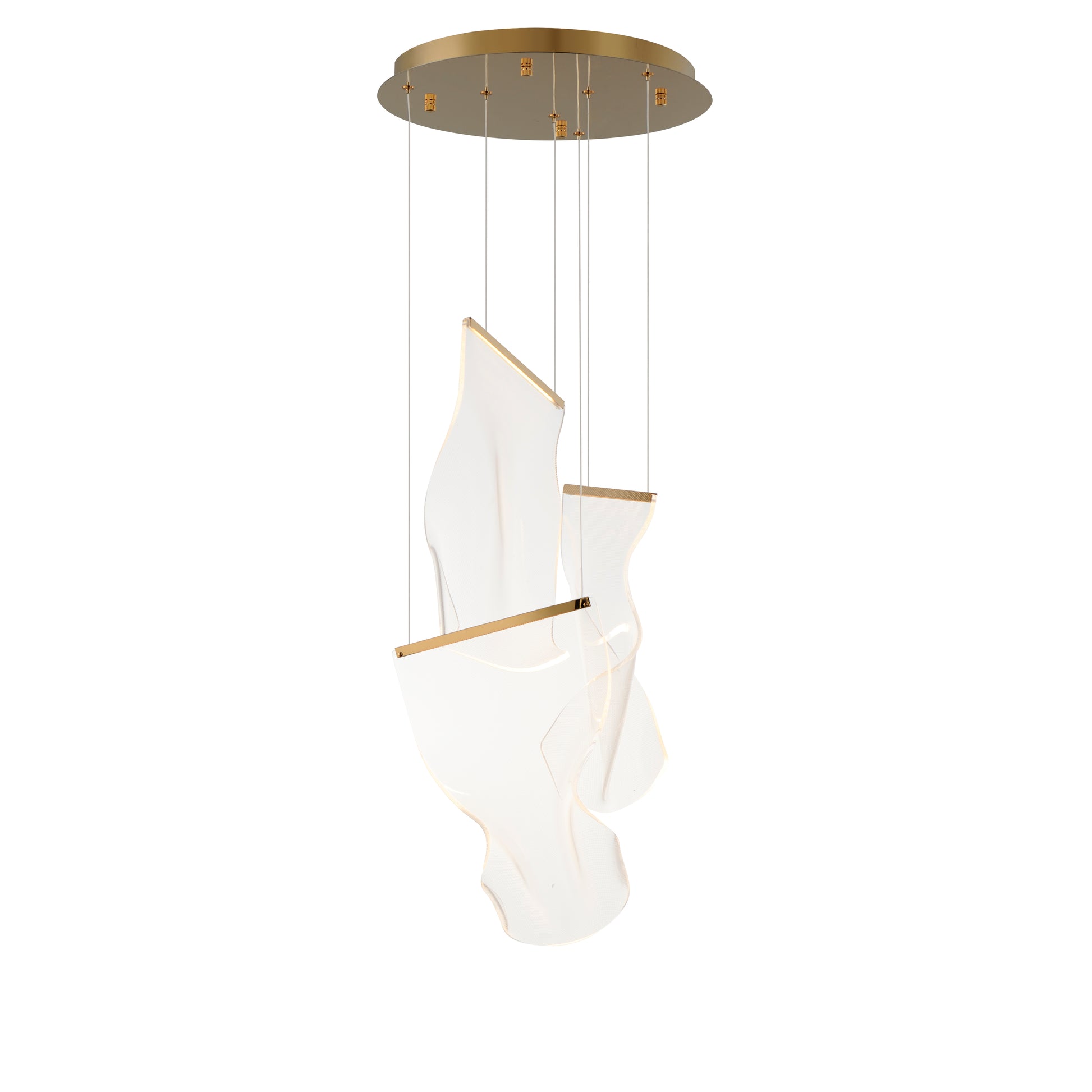 Rinkle 3-Light LED Multi Pendant French Gold by ET2
