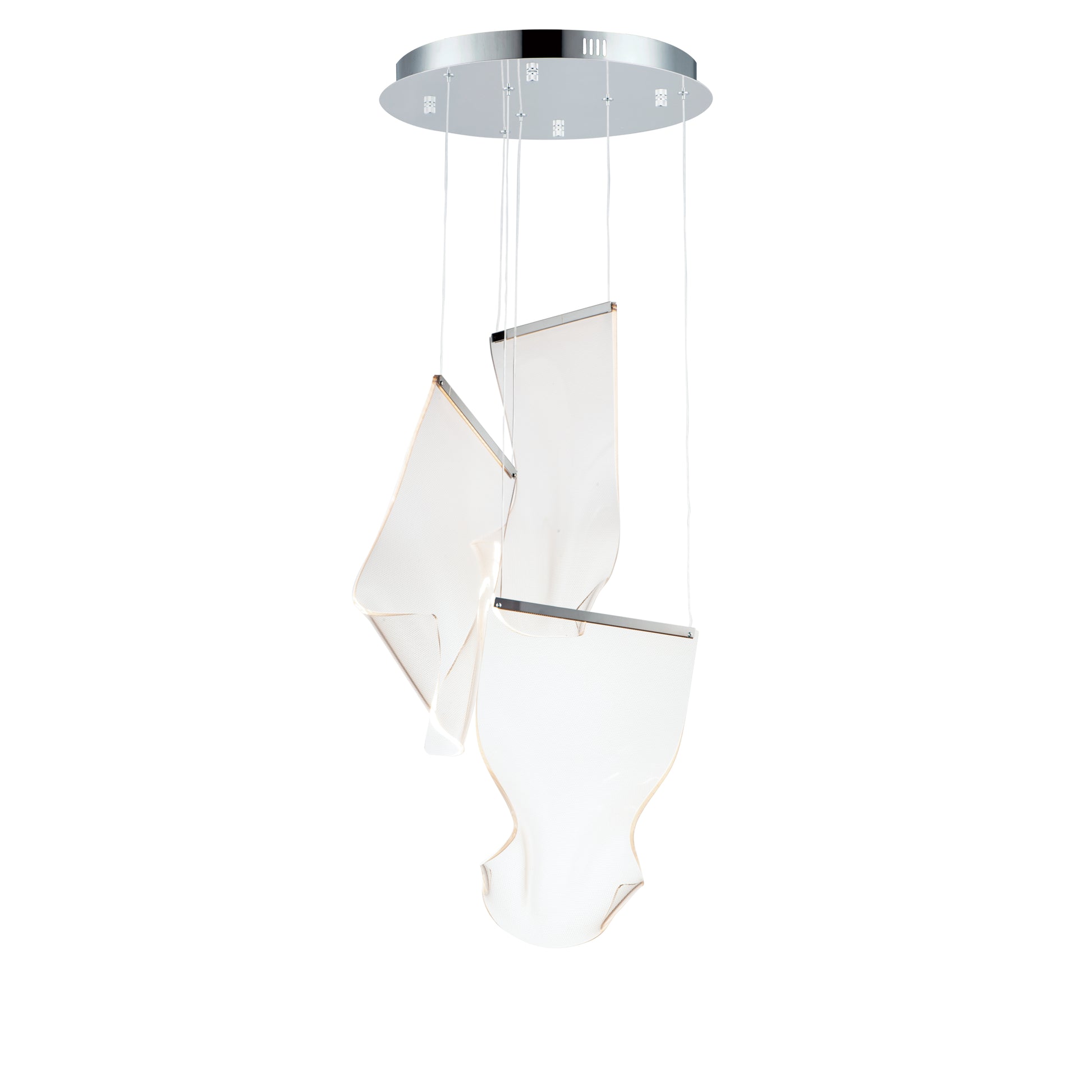 Rinkle 3-Light LED Multi Pendant Polished Chrome by ET2