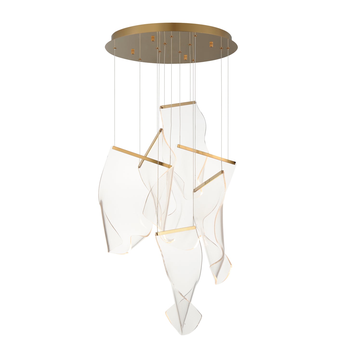 Rinkle 6-Light LED Multi Pendant French Gold by ET2