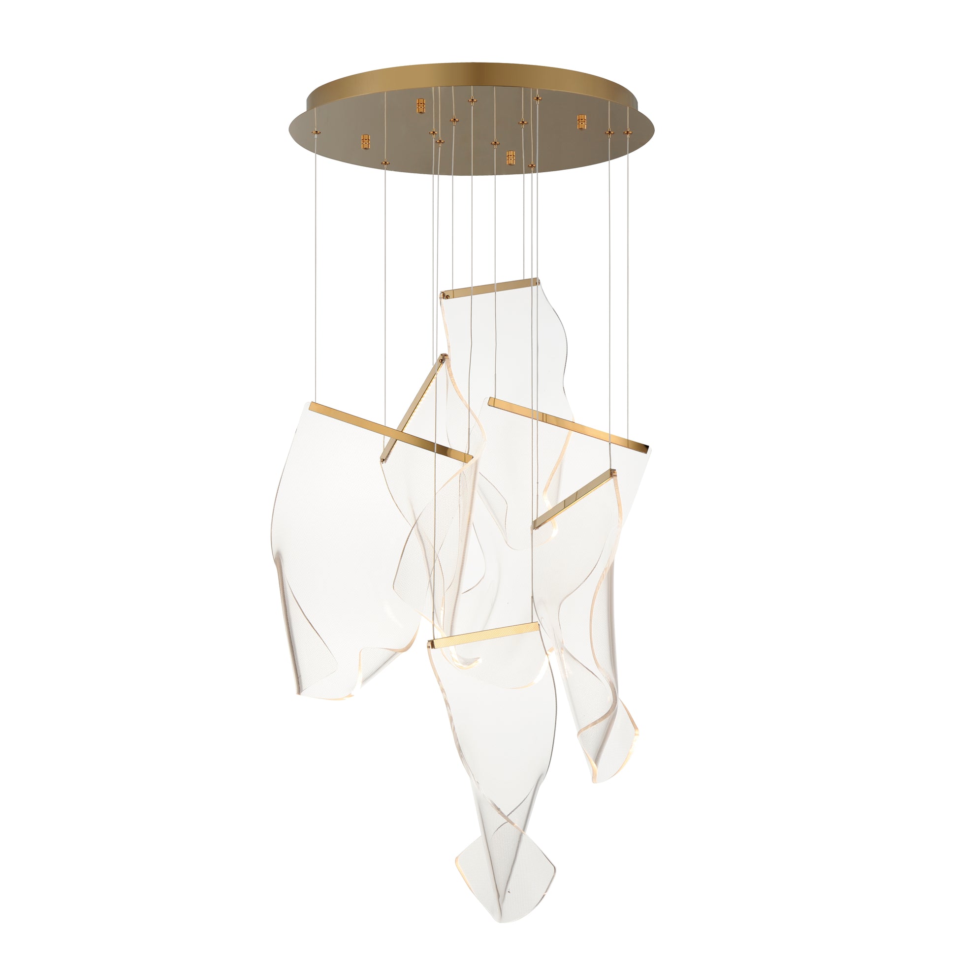 Rinkle 6-Light LED Multi Pendant French Gold by ET2