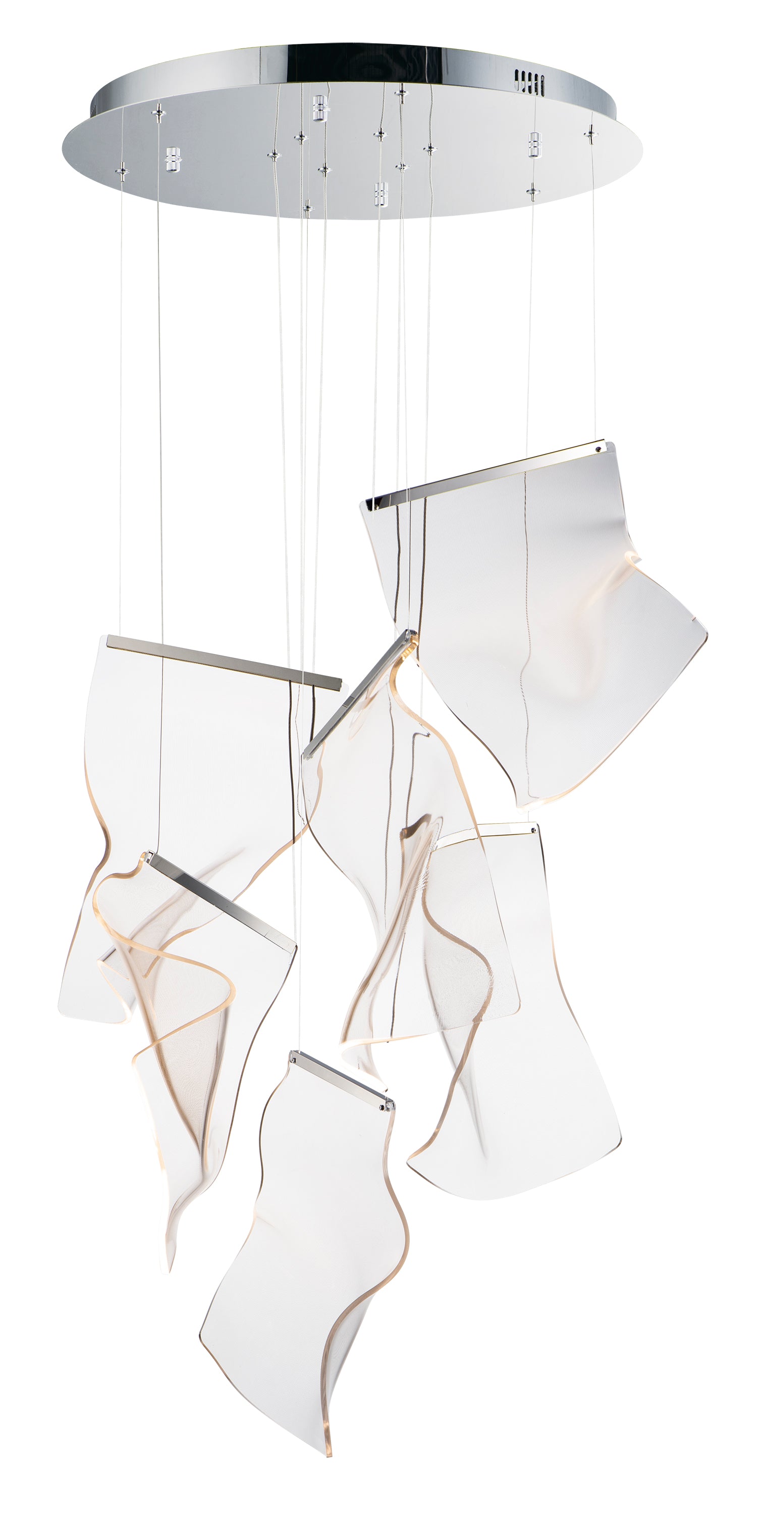 Rinkle 6-Light LED Multi Pendant Polished Chrome by ET2