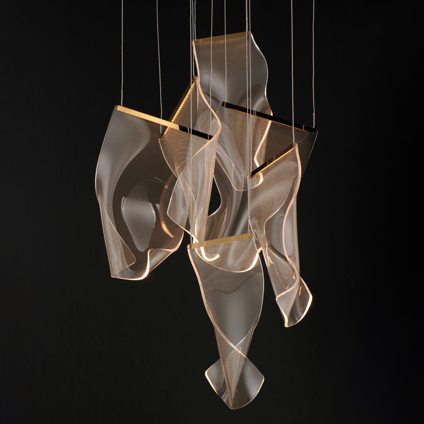 Rinkle 6-Light LED Multi Pendant French Gold by ET2