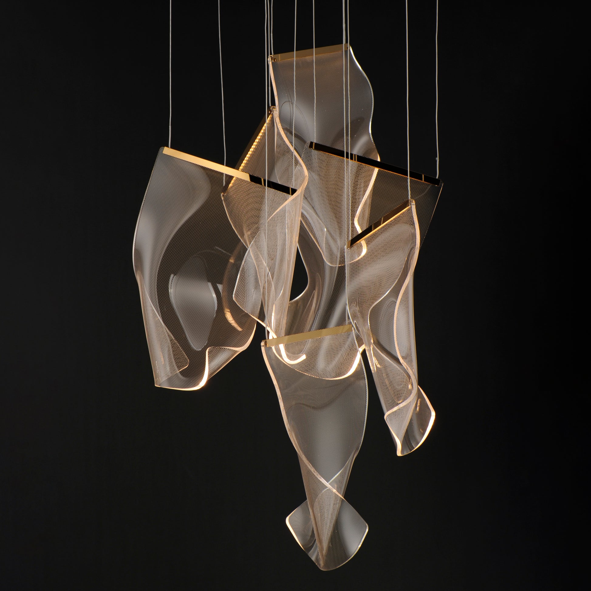 Rinkle 6-Light LED Multi Pendant French Gold by ET2