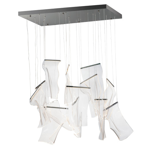 Rinkle 13-Light Rectalinear LED Pendant Brushed Gunmetal by ET2