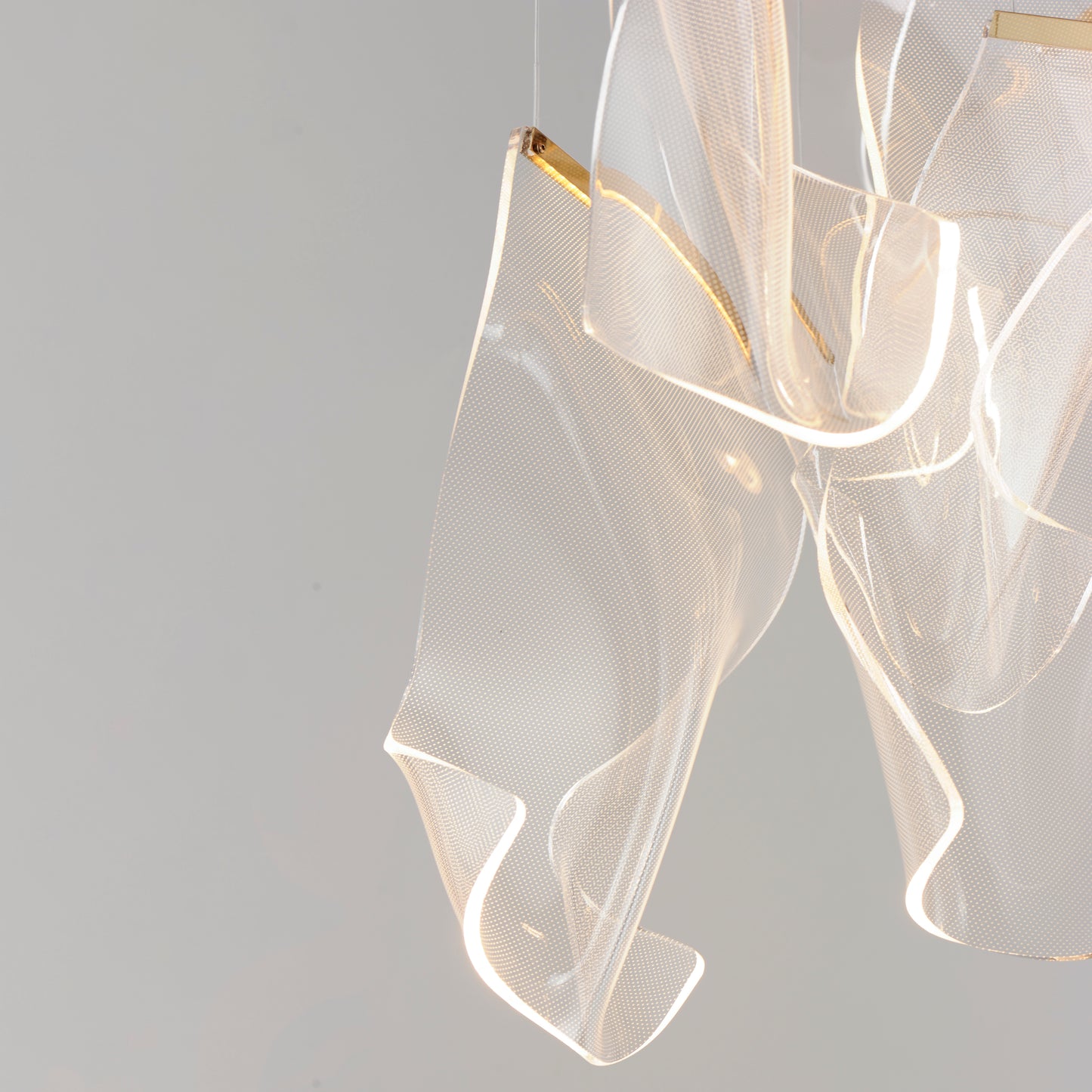 Rinkle 13-Light Rectalinear LED Pendant French Gold by ET2