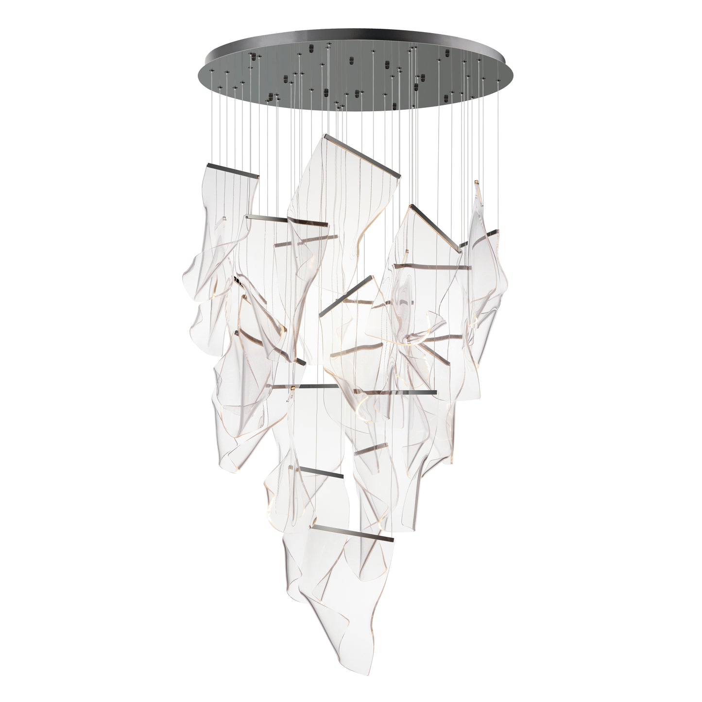 Rinkle 24-Light LED Pendant Brushed Gunmetal by ET2