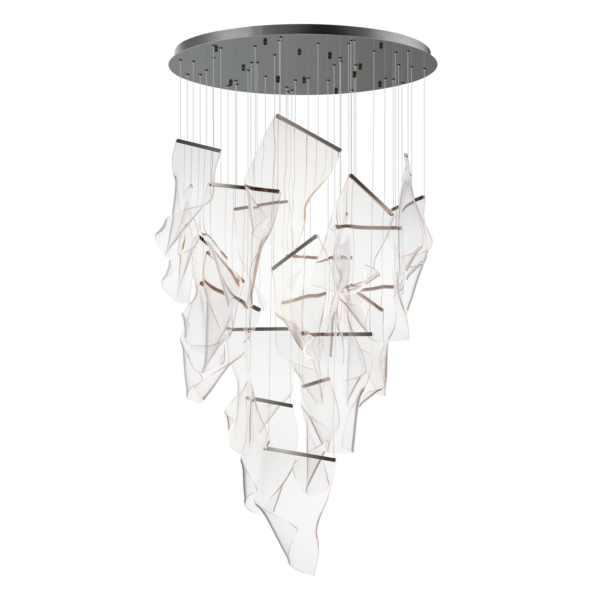 Rinkle 24-Light LED Pendant Brushed Gunmetal by ET2