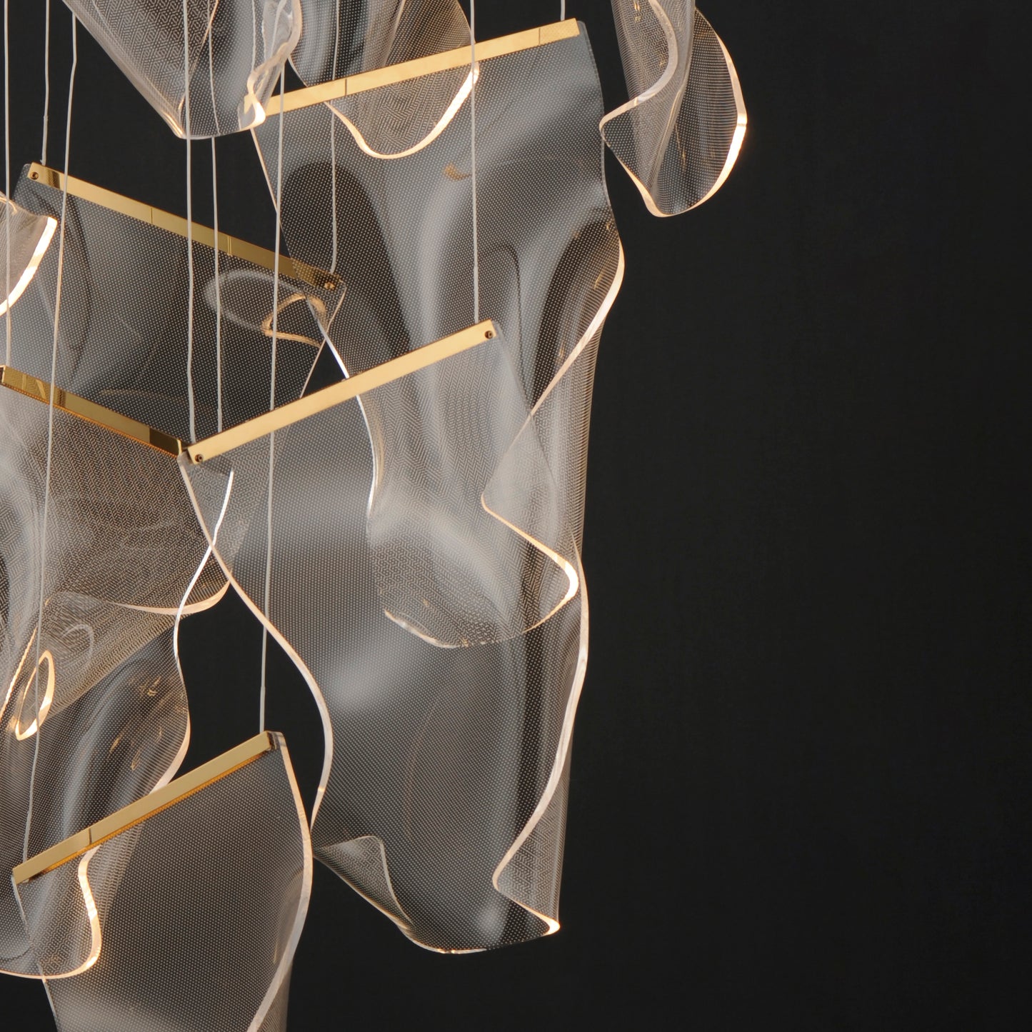 Rinkle 24-Light LED Pendant French Gold by ET2