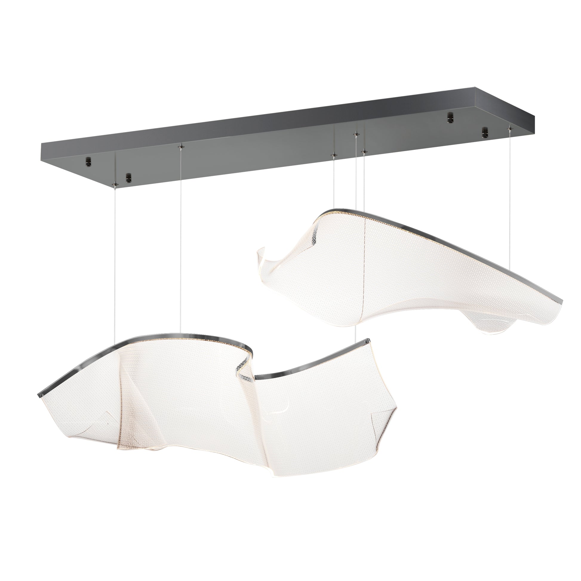 Rinkle Modular 2-Light LED Pendant Brushed Gunmetal by ET2
