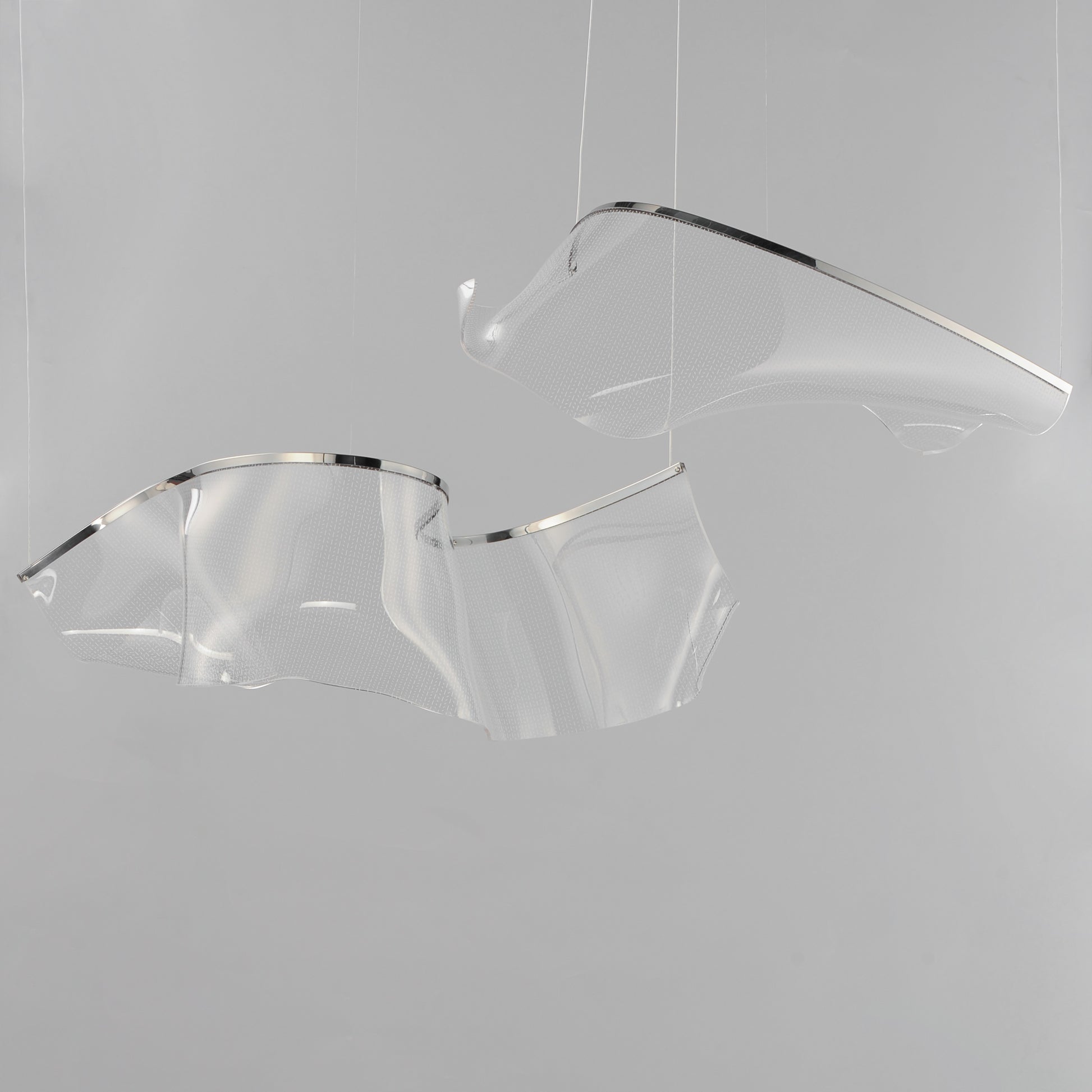 Rinkle Modular 2-Light LED Pendant Polished Chrome by ET2