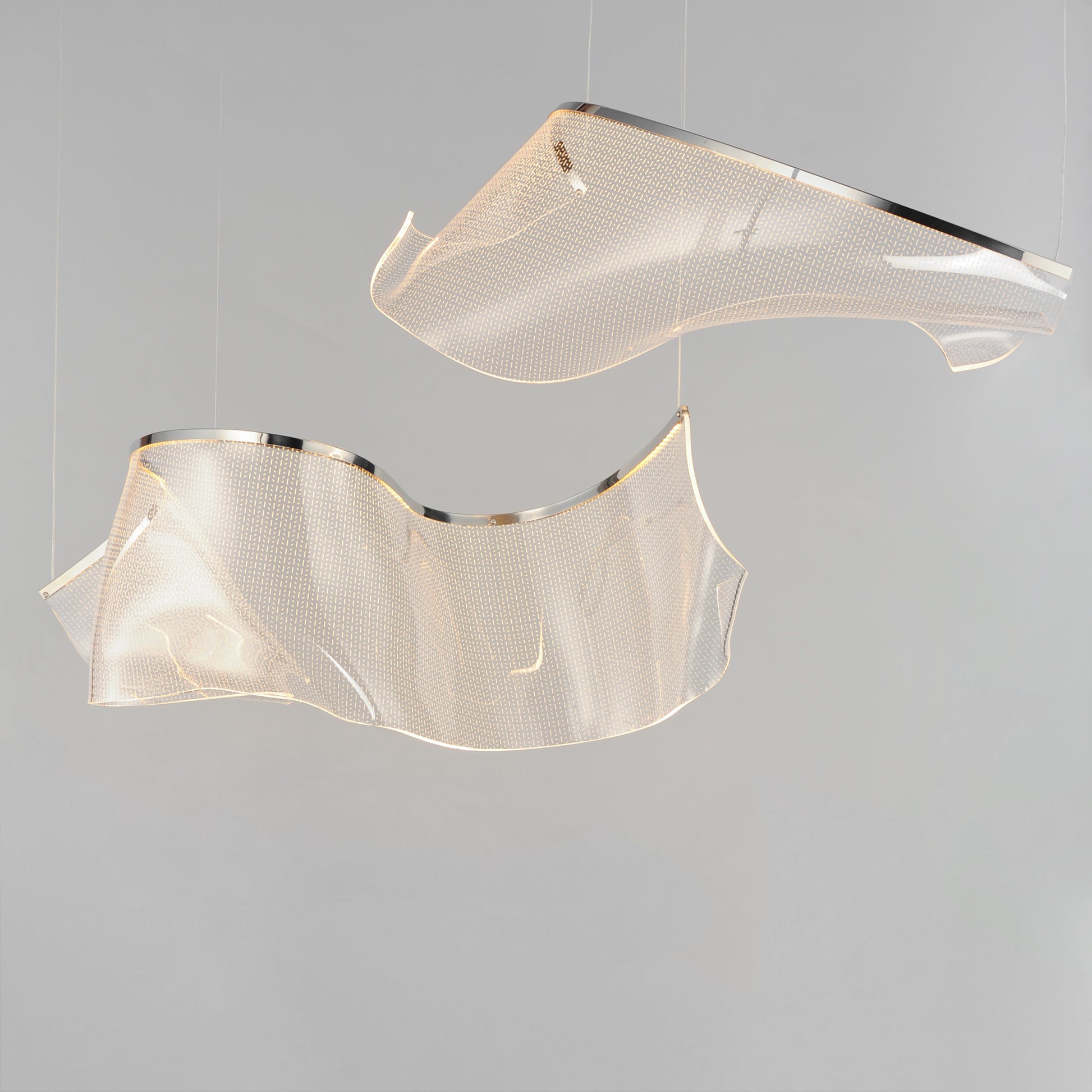 Rinkle Modular 2-Light LED Pendant Polished Chrome by ET2