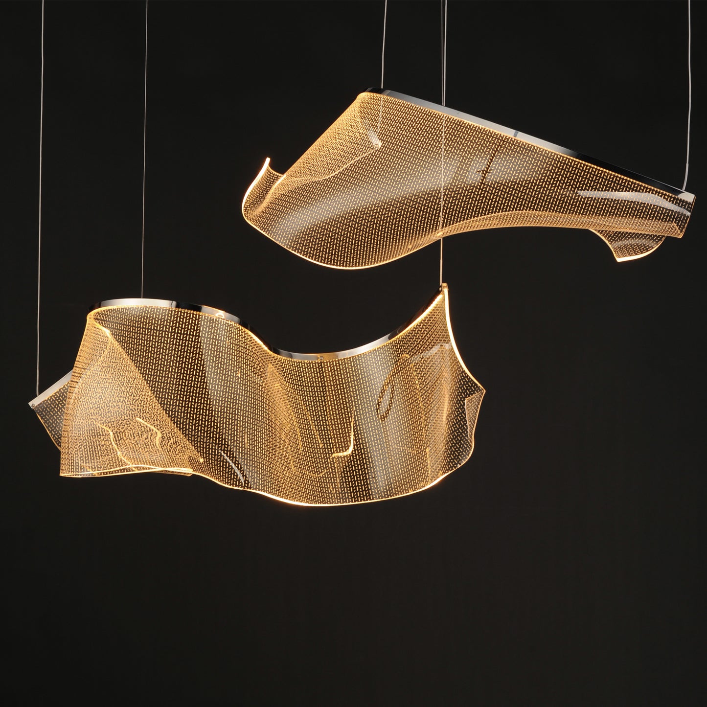 Rinkle Modular 2-Light LED Pendant Polished Chrome by ET2
