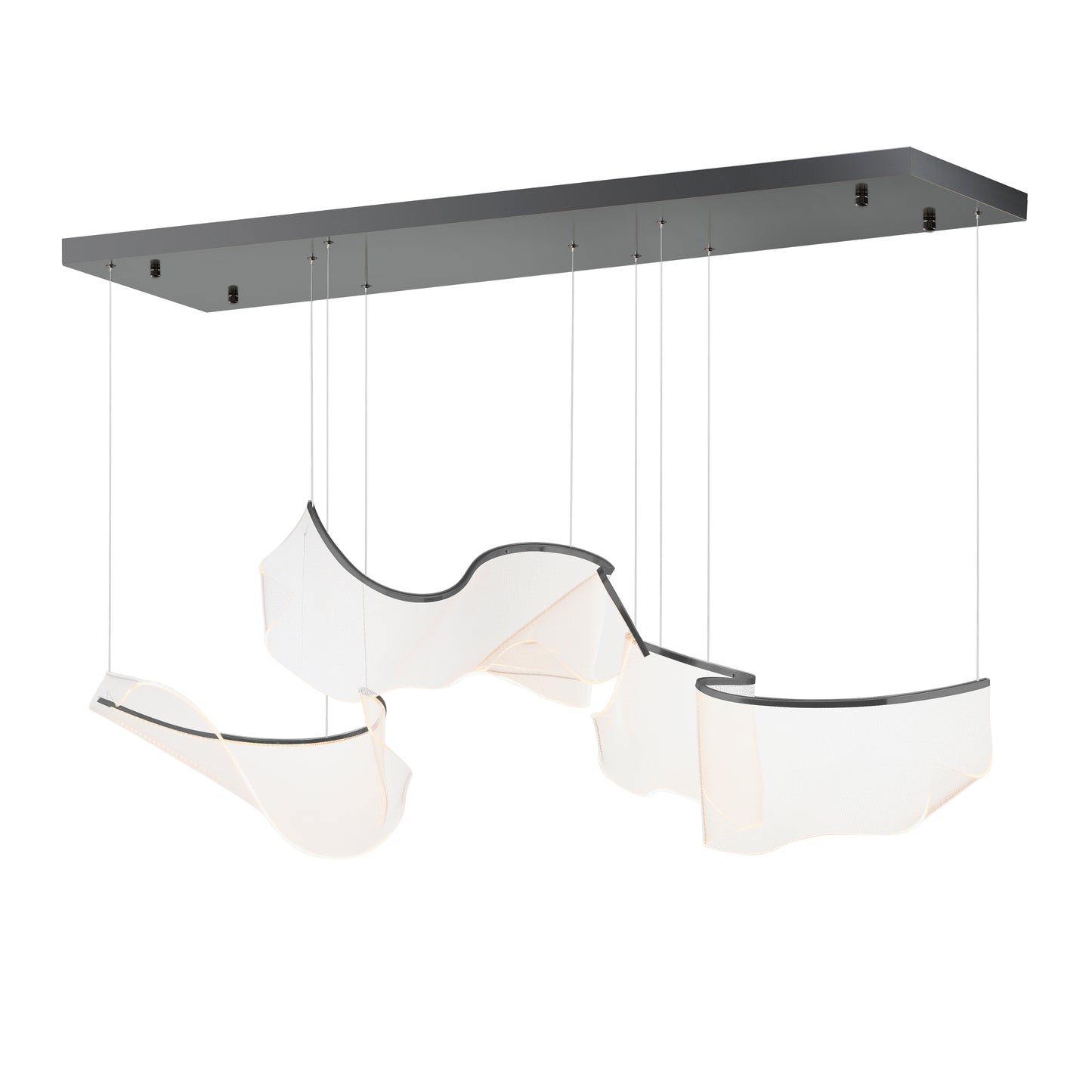 Rinkle Modular 3-Light LED Pendant Brushed Gunmetal by ET2