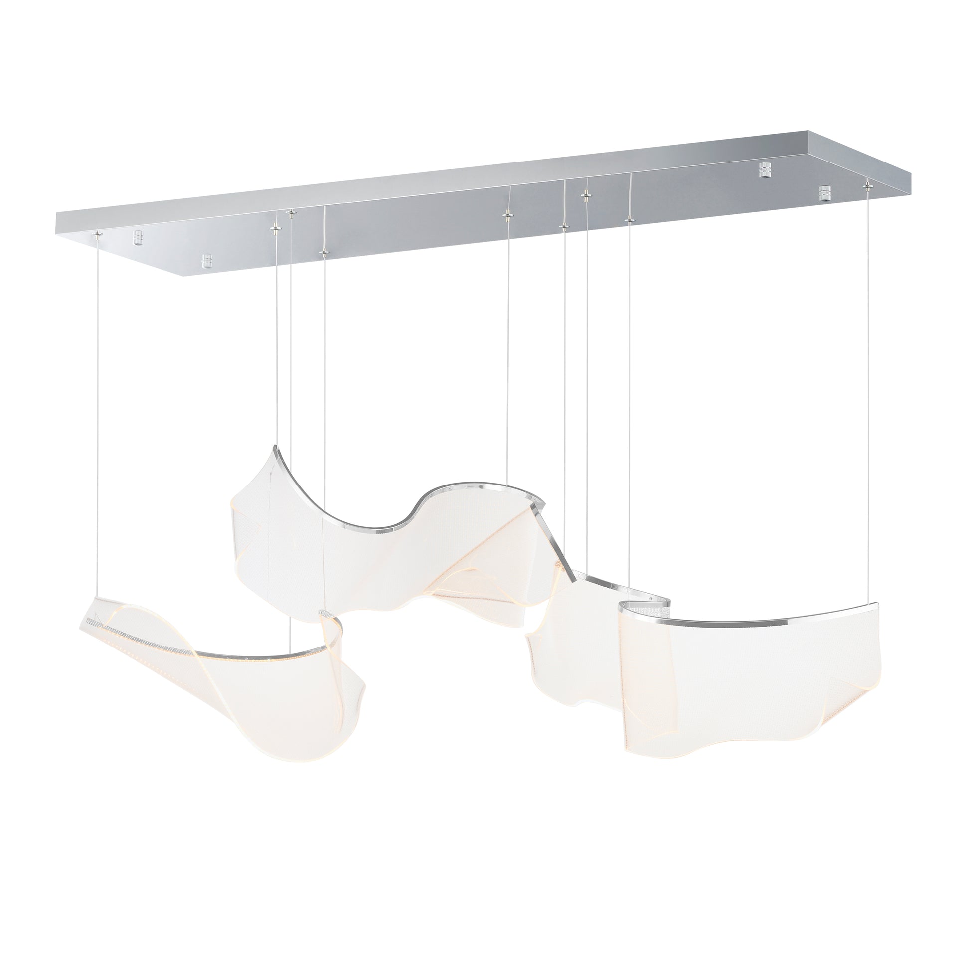 Rinkle Modular 3-Light LED Pendant Polished Chrome by ET2