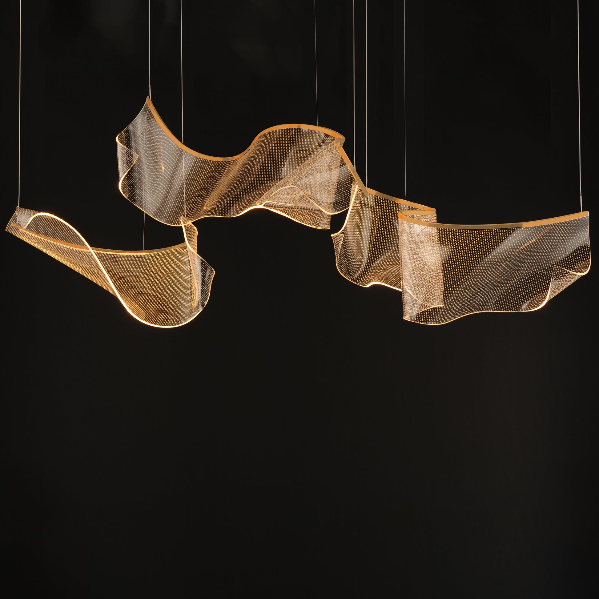 Rinkle Modular 3-Light LED Pendant French Gold by ET2