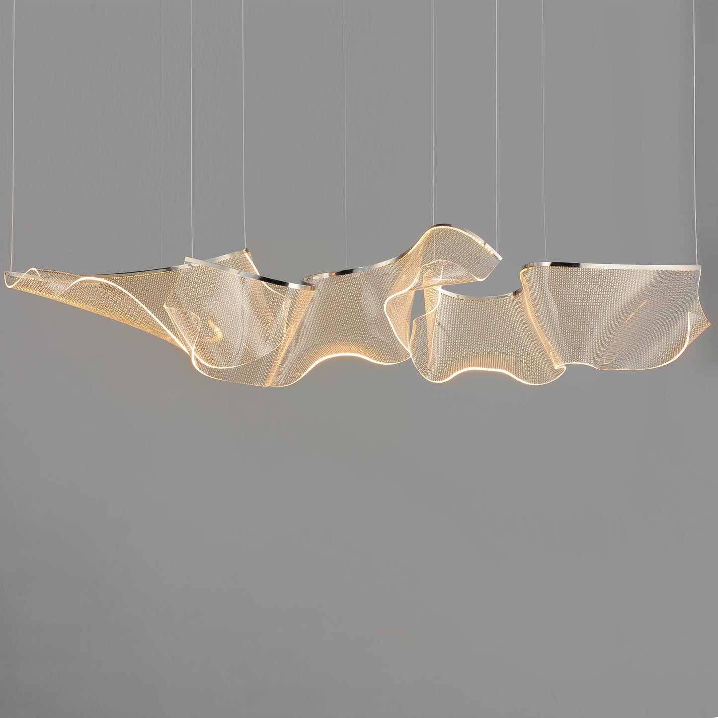 Rinkle Modular 3-Light LED Pendant Polished Chrome by ET2