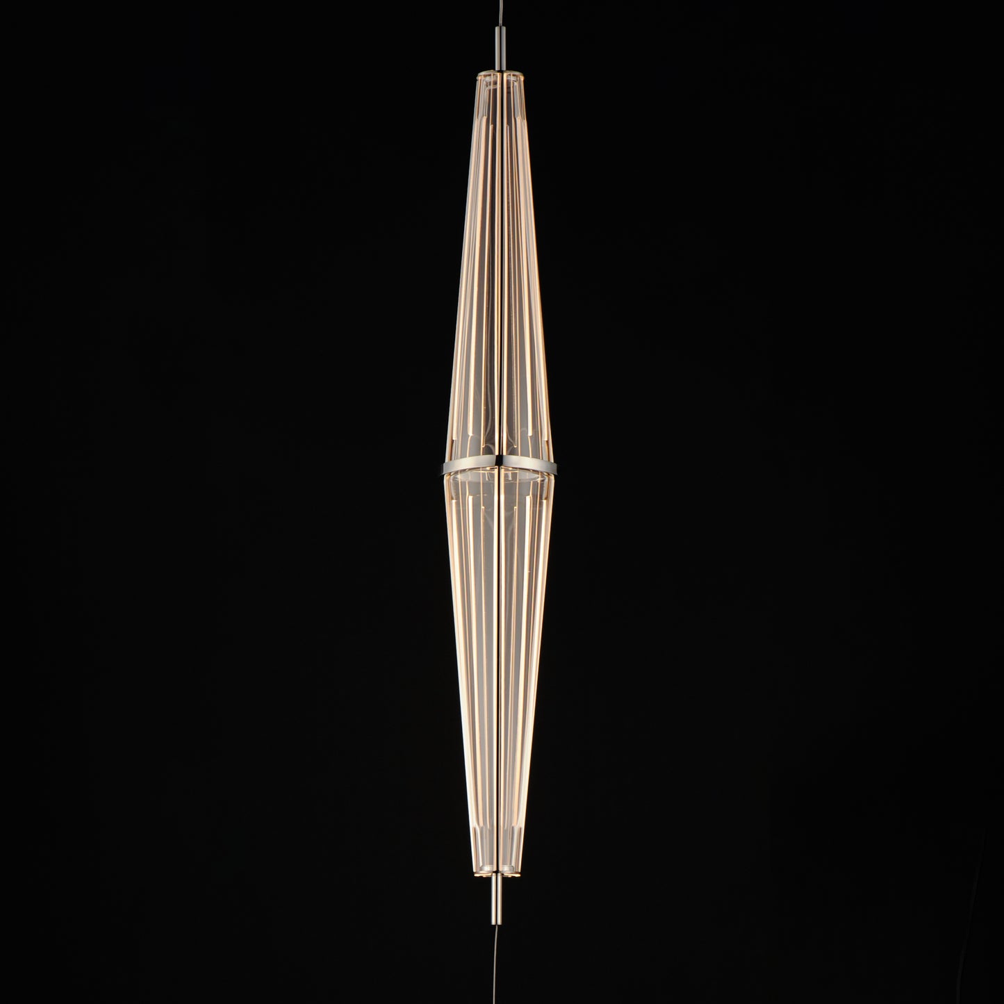 Quasar 35.5" LED Pendant Polished Chrome by ET2