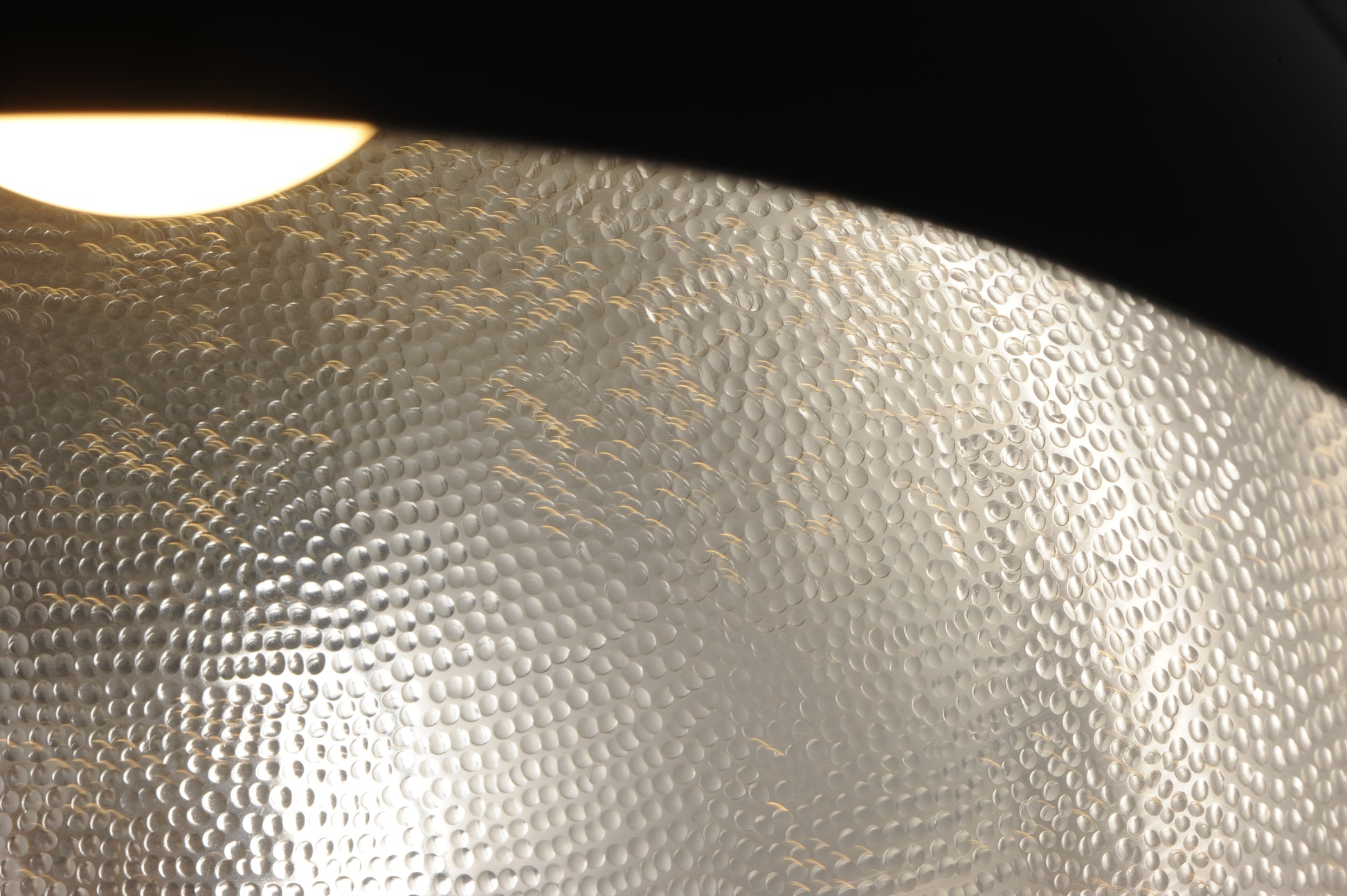 Hemisphere 14" LED Pendant Gloss Black/Aluminum by ET2