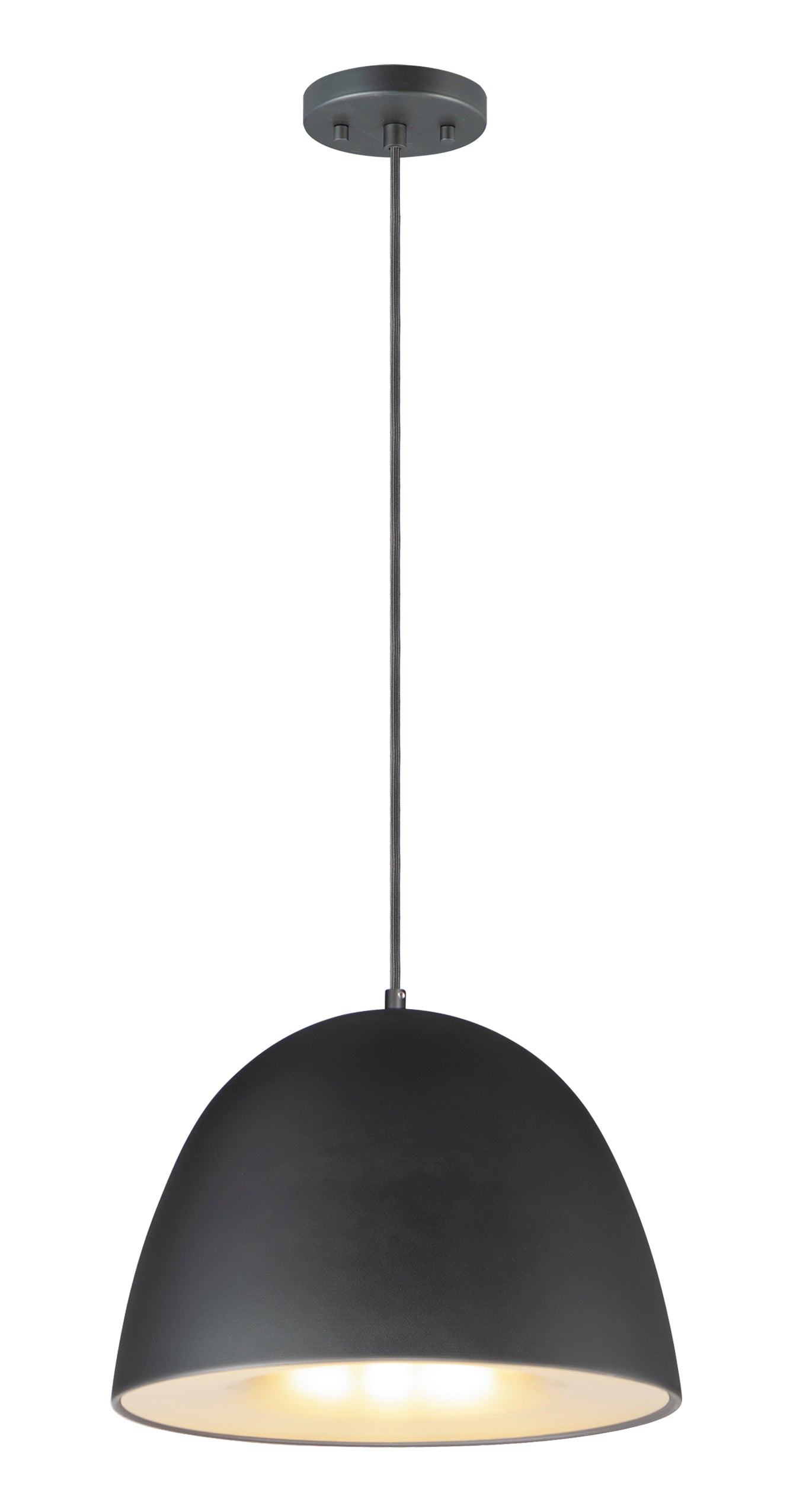 Fungo 16" LED Pendant Black/Satin Brass by ET2