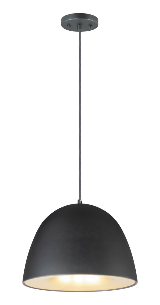 Fungo 16" LED Pendant Black/Satin Brass by ET2