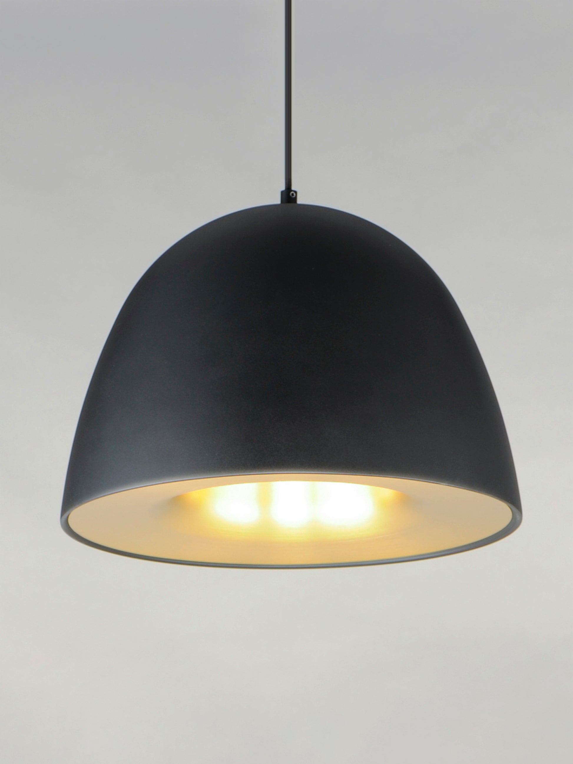 Fungo 16" LED Pendant Black/Satin Brass by ET2