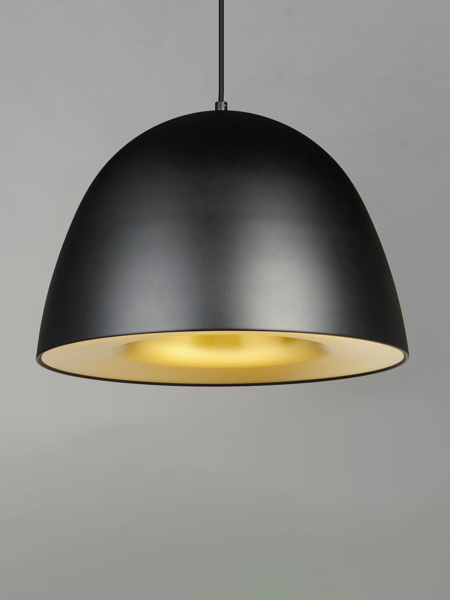 Fungo 24" LED Pendant Black/Satin Brass by ET2