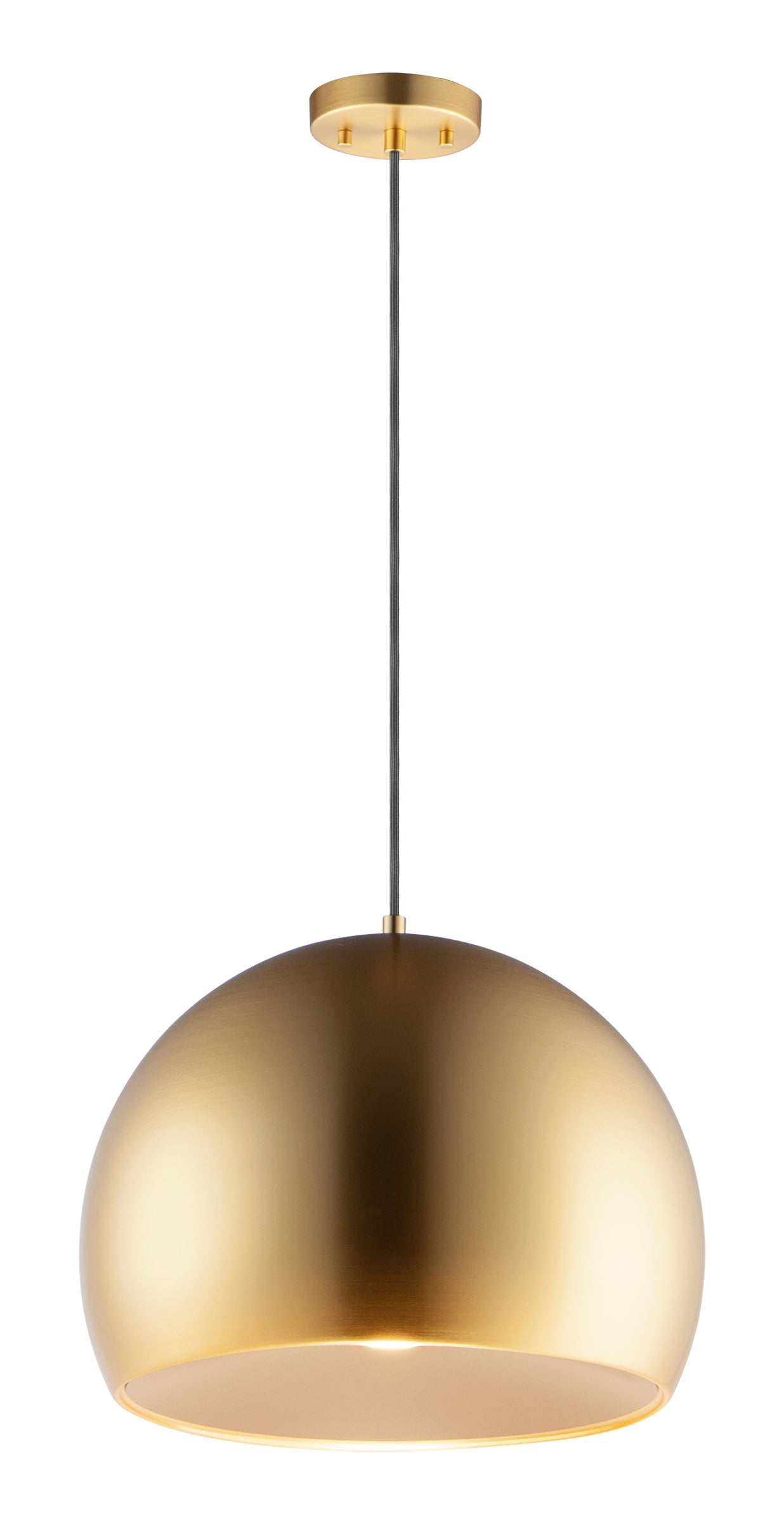 Palla 16" LED Pendant Satin Brass/Coffee by ET2