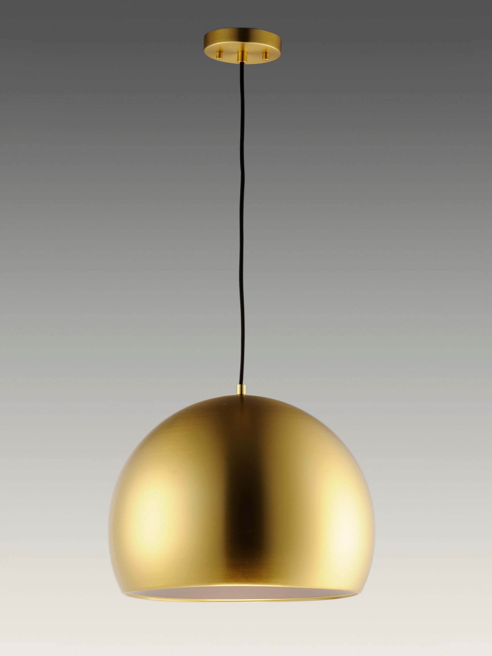 Palla 16" LED Pendant Satin Brass/Coffee by ET2