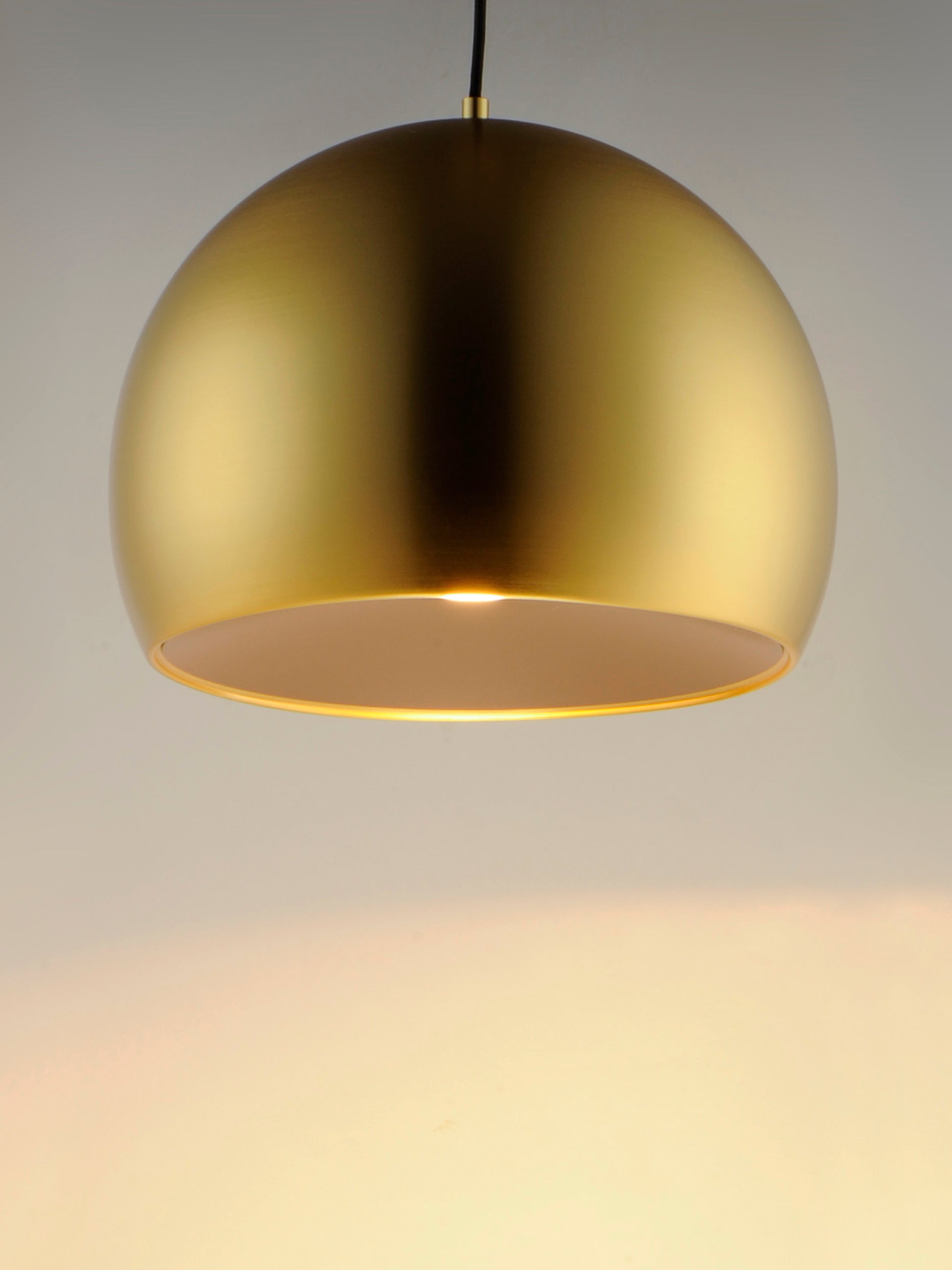 Palla 16" LED Pendant Satin Brass/Coffee by ET2