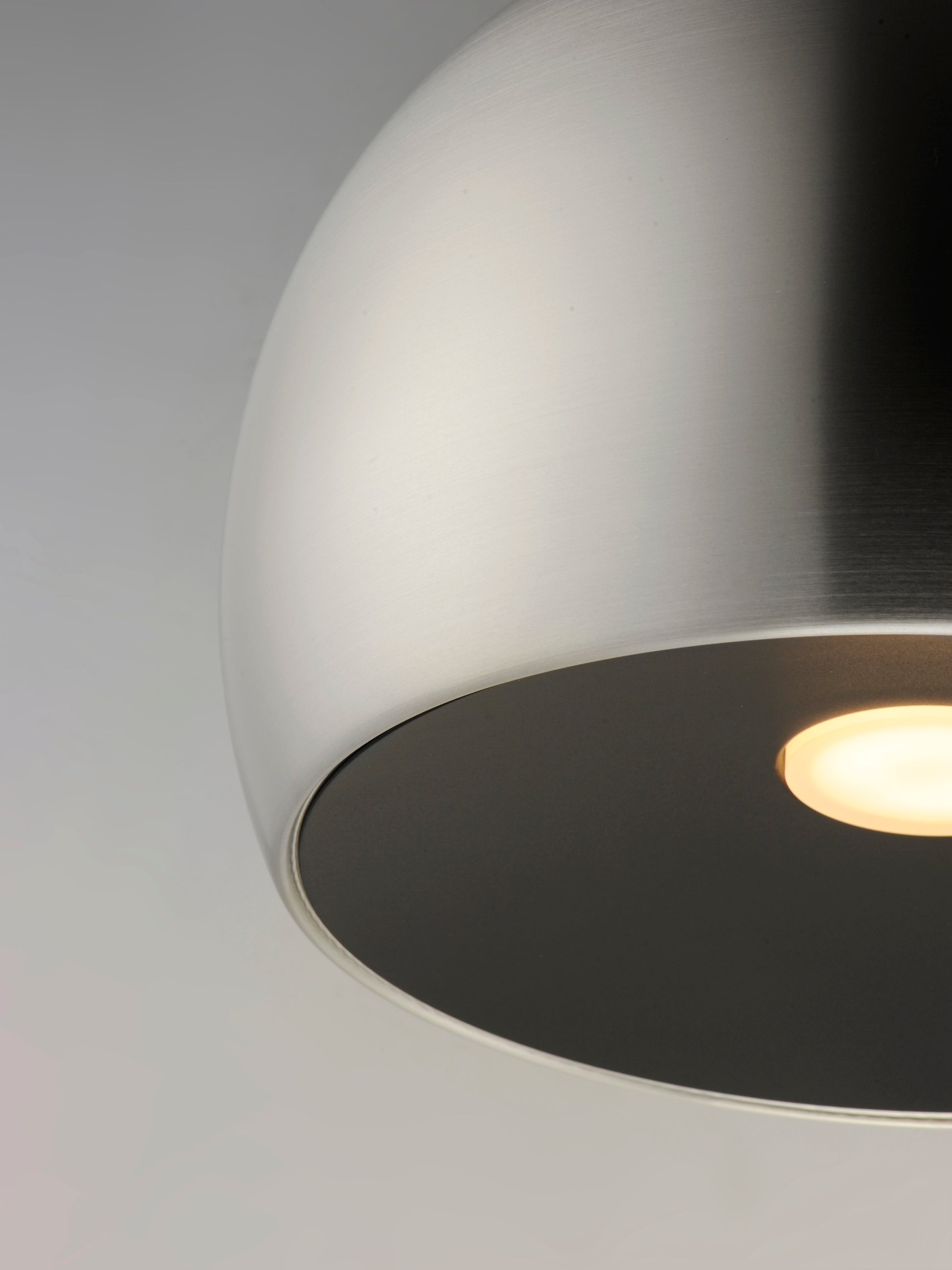 Palla 20" LED Pendant Satin Nickel/Black by ET2