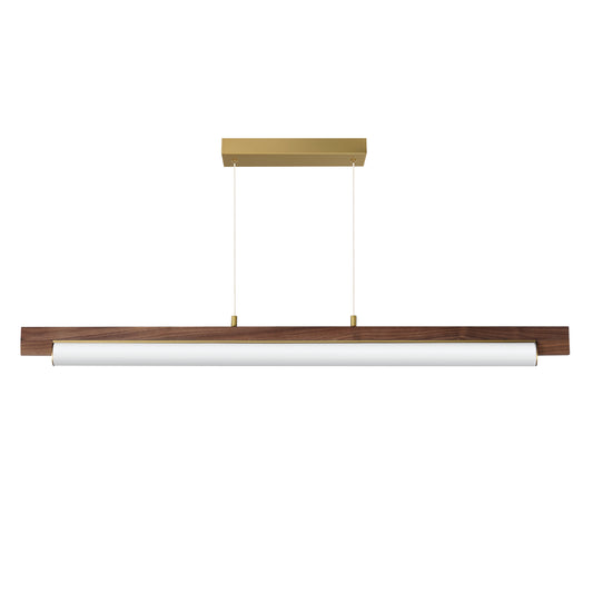 Joist 45" LED Horizontal Pendant Whit Alabaster/Natural Aged Brass by ET2