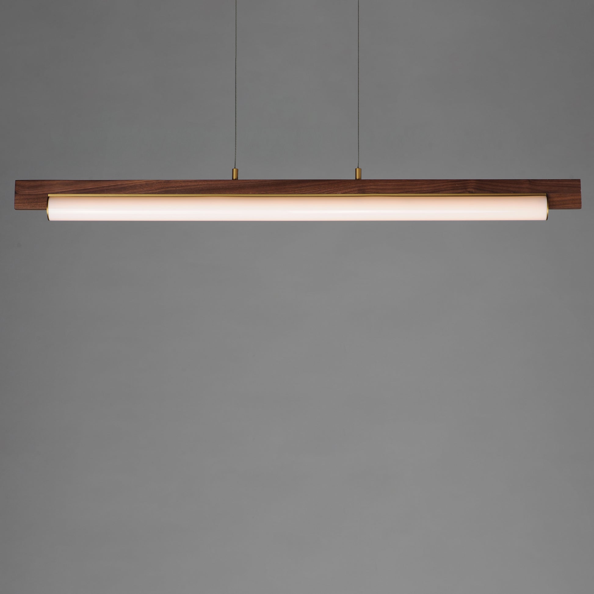 Joist 45" LED Horizontal Pendant Whit Alabaster/Natural Aged Brass by ET2