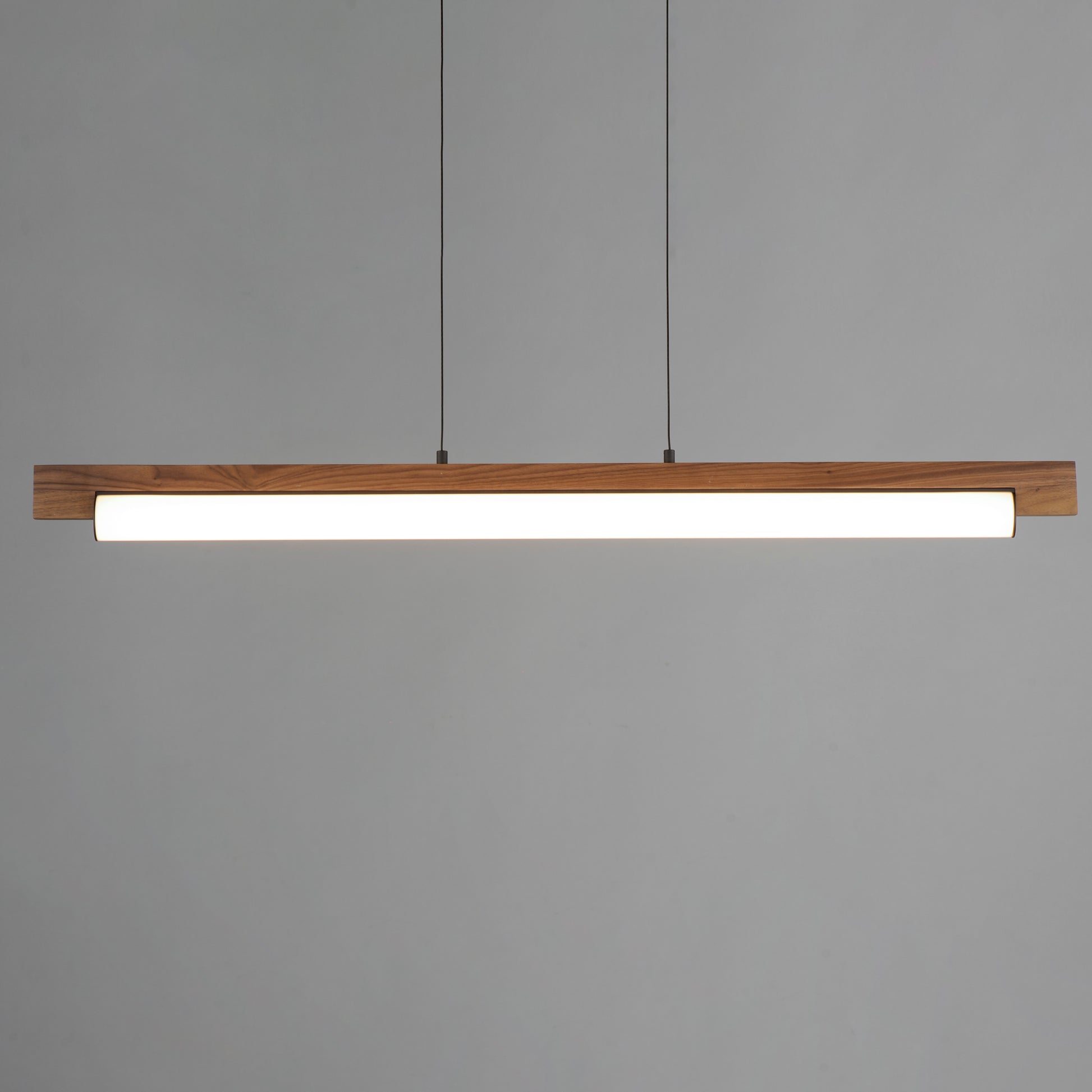 Joist 45" LED Horizontal Pendant Walnut/Black by ET2