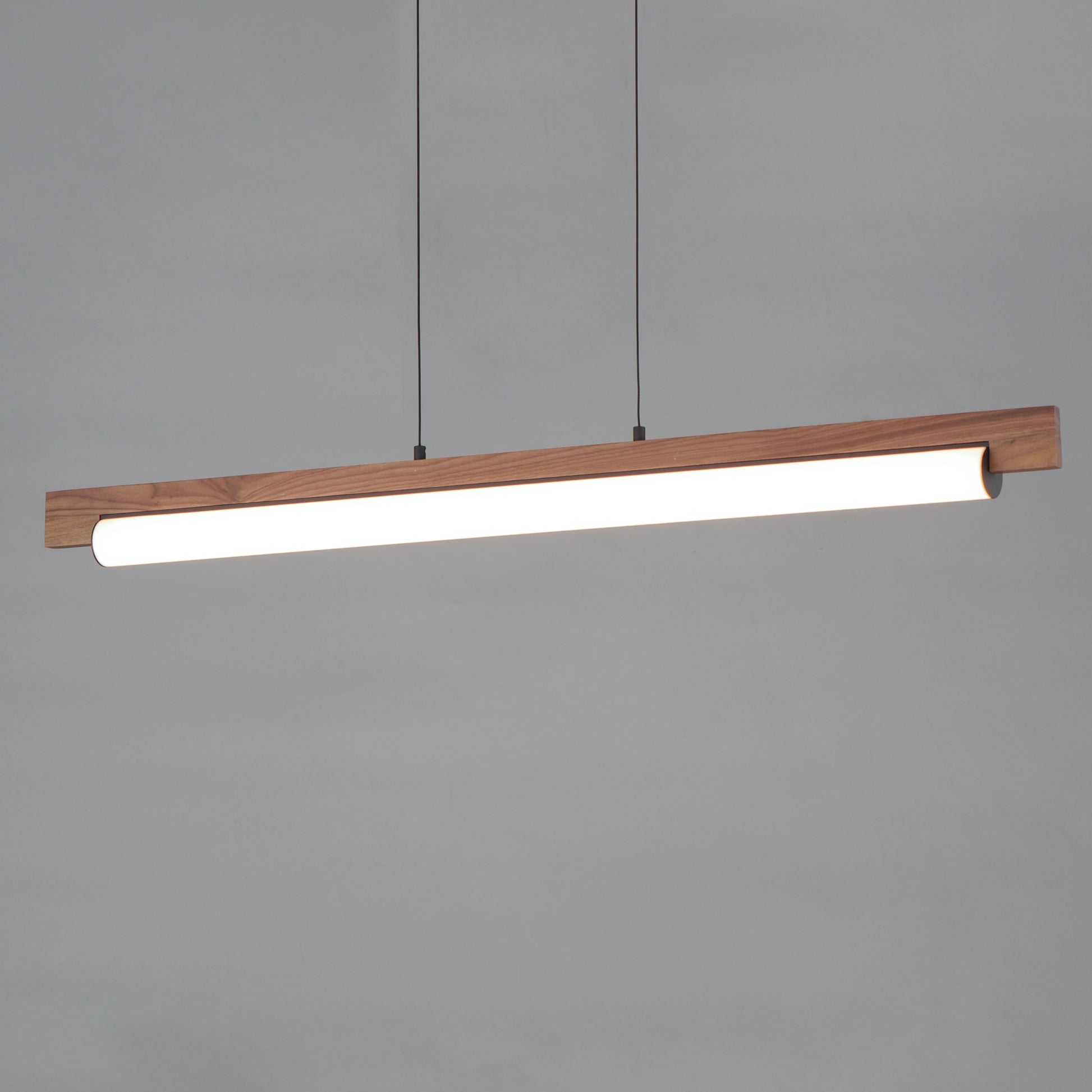Joist 45" LED Horizontal Pendant Walnut/Black by ET2