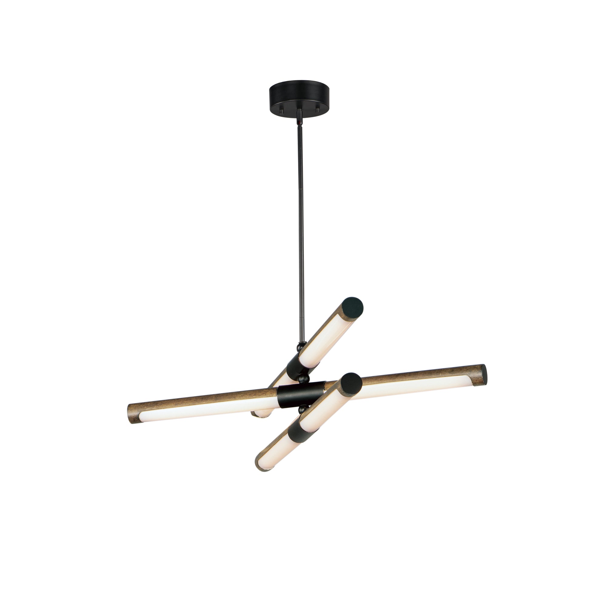 Rollo 6-Light LED Pendant Antique Pecan/Black by ET2