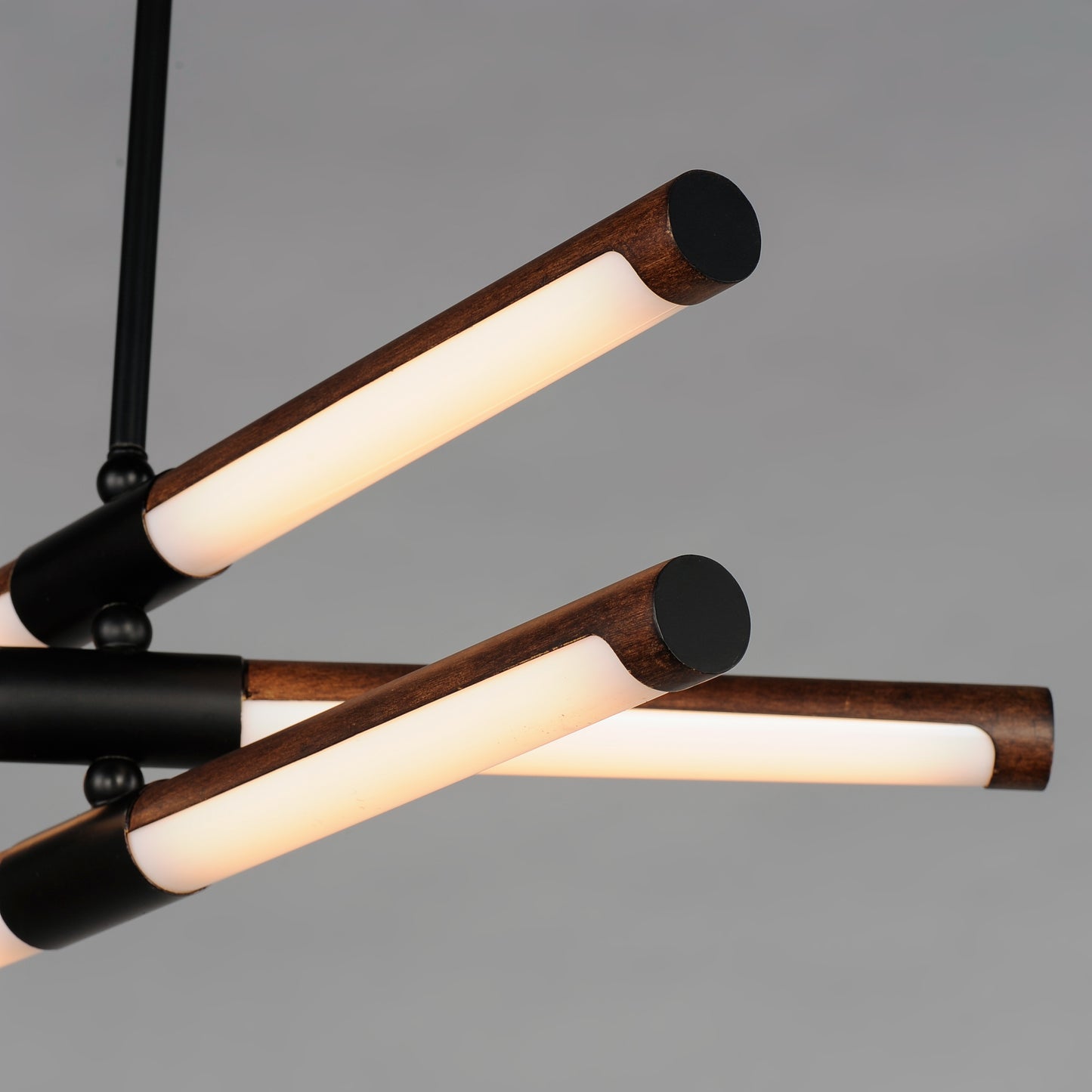 Rollo 6-Light LED Pendant Antique Pecan/Black by ET2