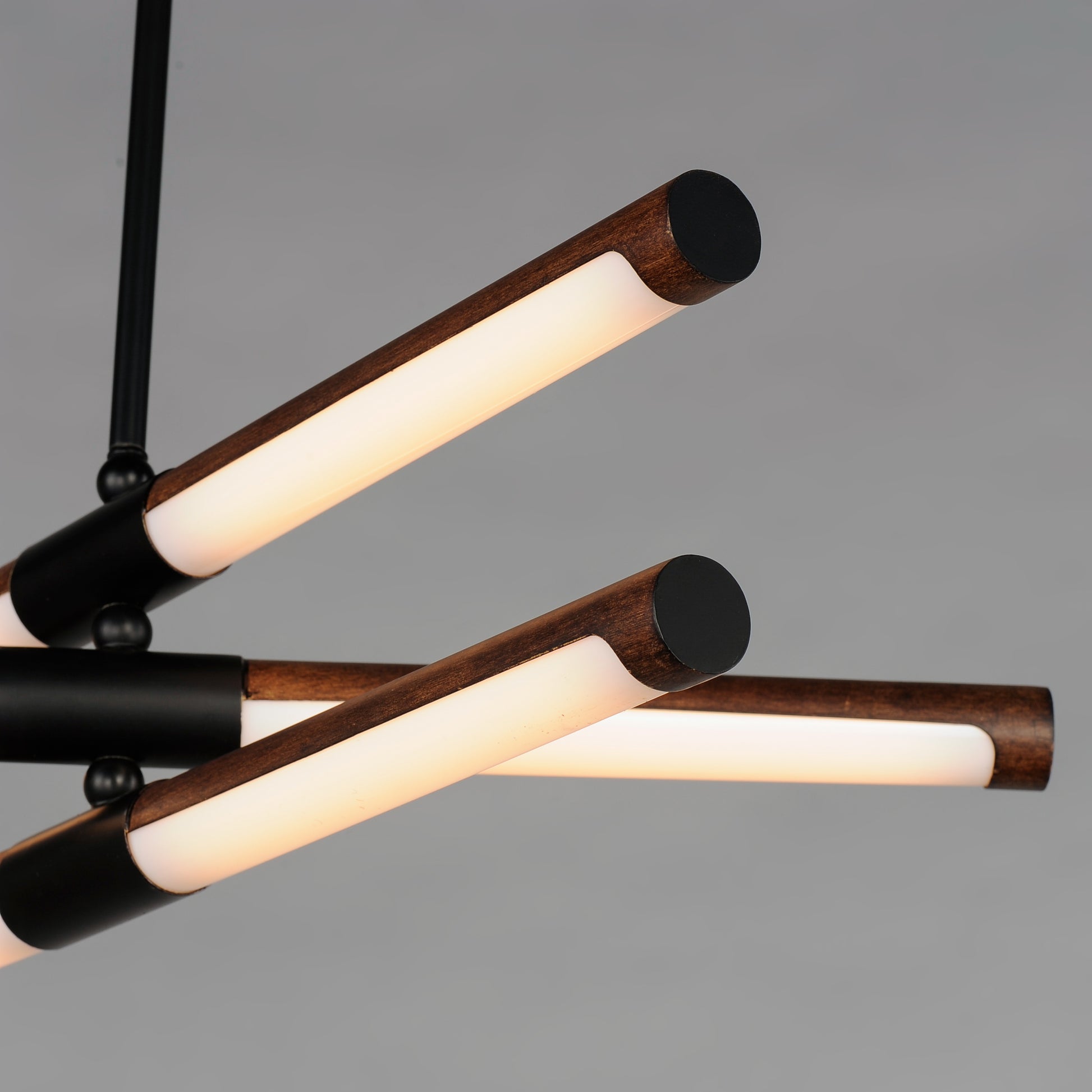 Rollo 6-Light LED Pendant Antique Pecan/Black by ET2
