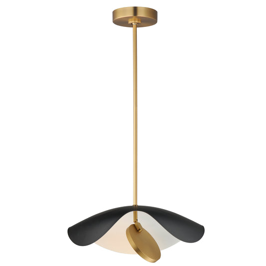 Carmen 16" LED Pendant Black/Gold by ET2