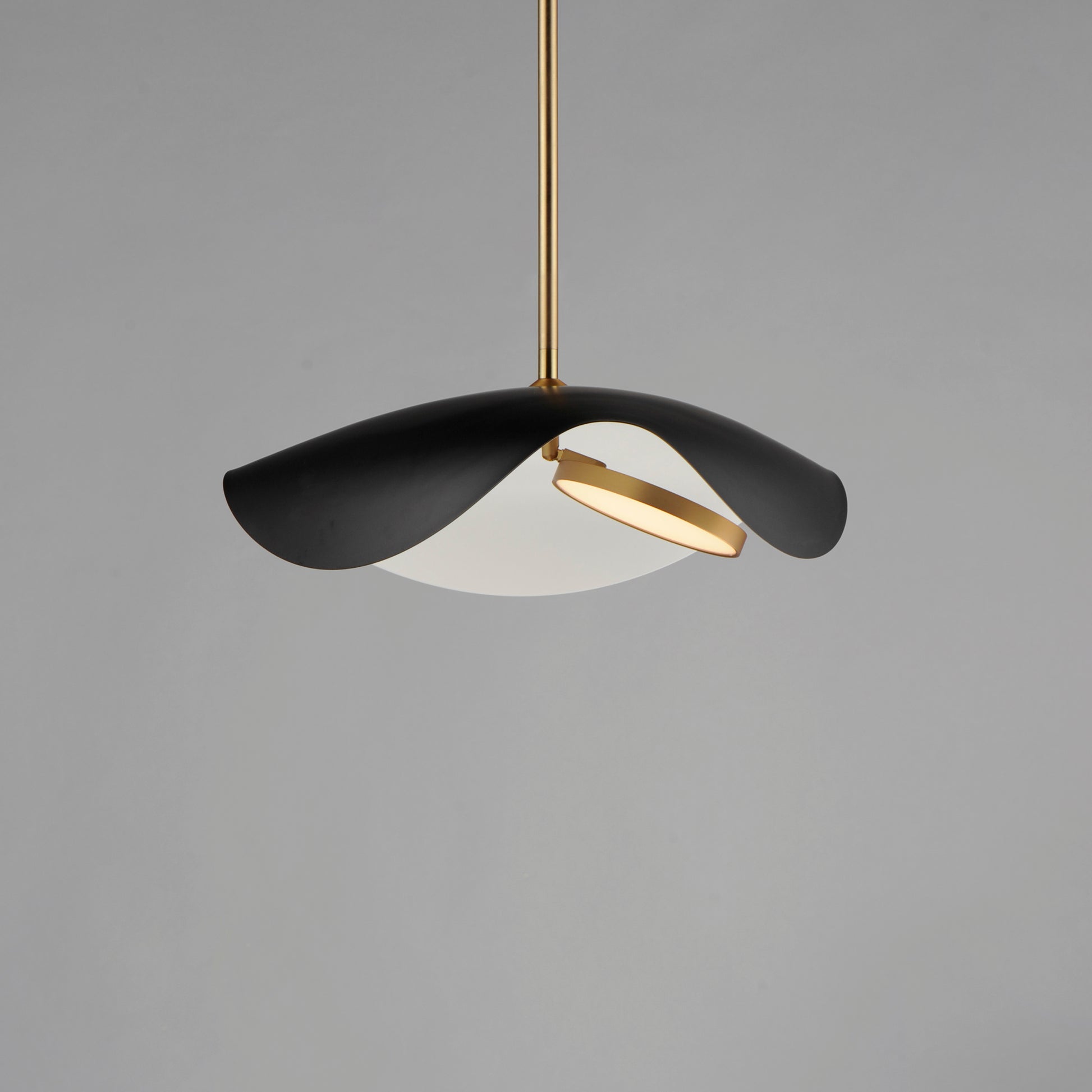 Carmen 16" LED Pendant Black/Gold by ET2