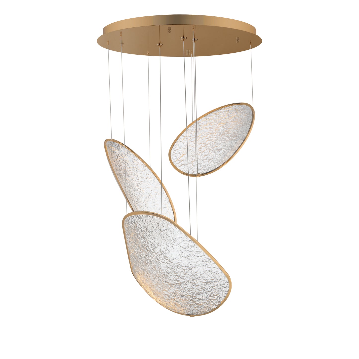 Moonscapes 3-Light LED Pendant Brushed Champagne by ET2