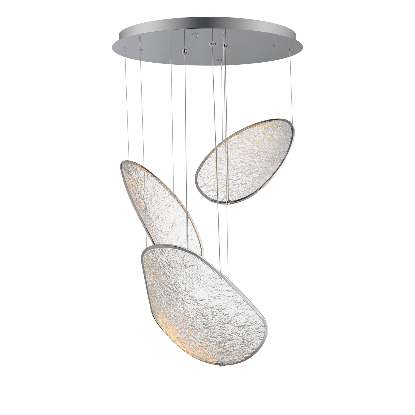 Moonscapes 3-Light LED Pendant Polished Chrome by ET2