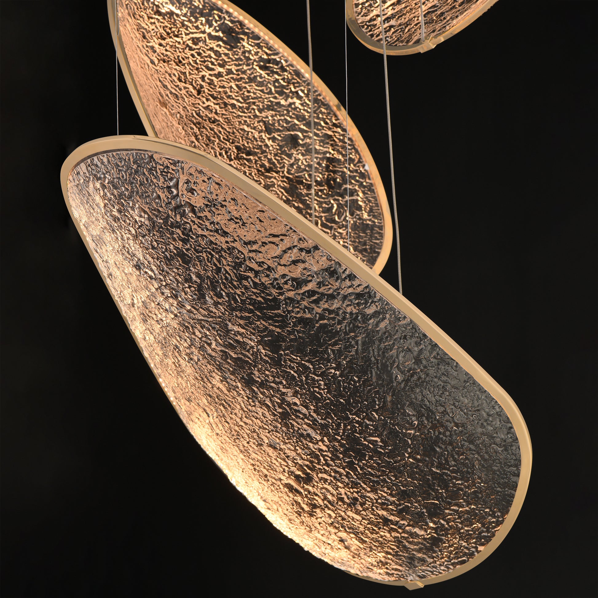 Moonscapes 3-Light LED Pendant Brushed Champagne by ET2