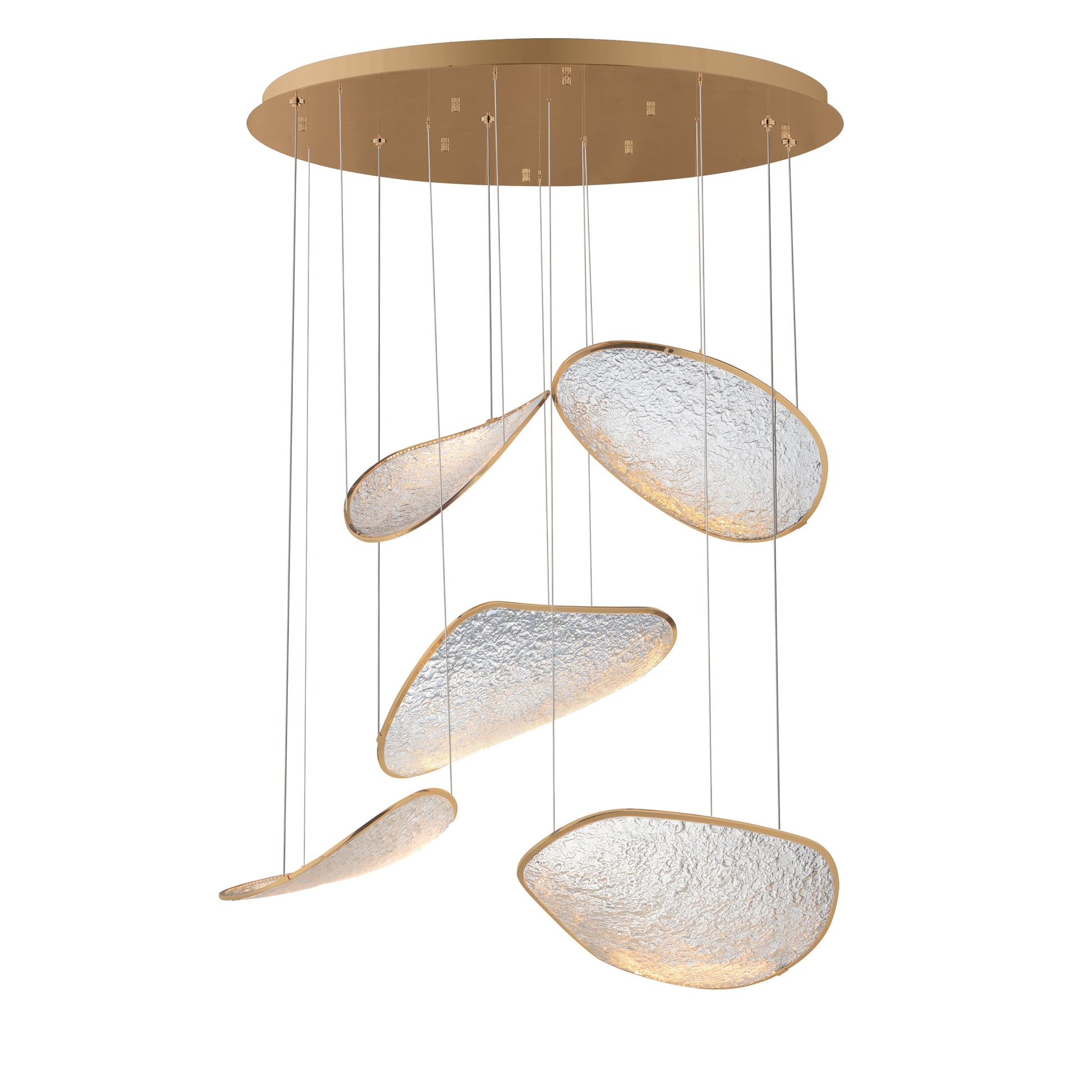 Moonscapes 5-Light LED Pendant Brushed Champagne by ET2
