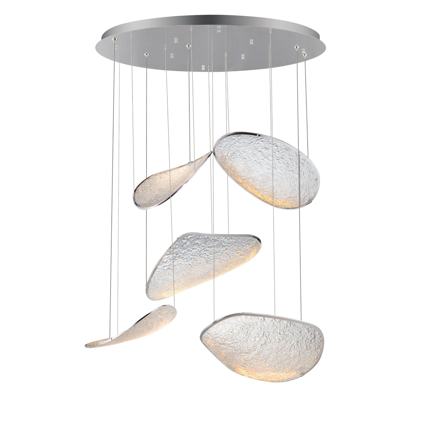 Moonscapes 5-Light LED Pendant Polished Chrome by ET2